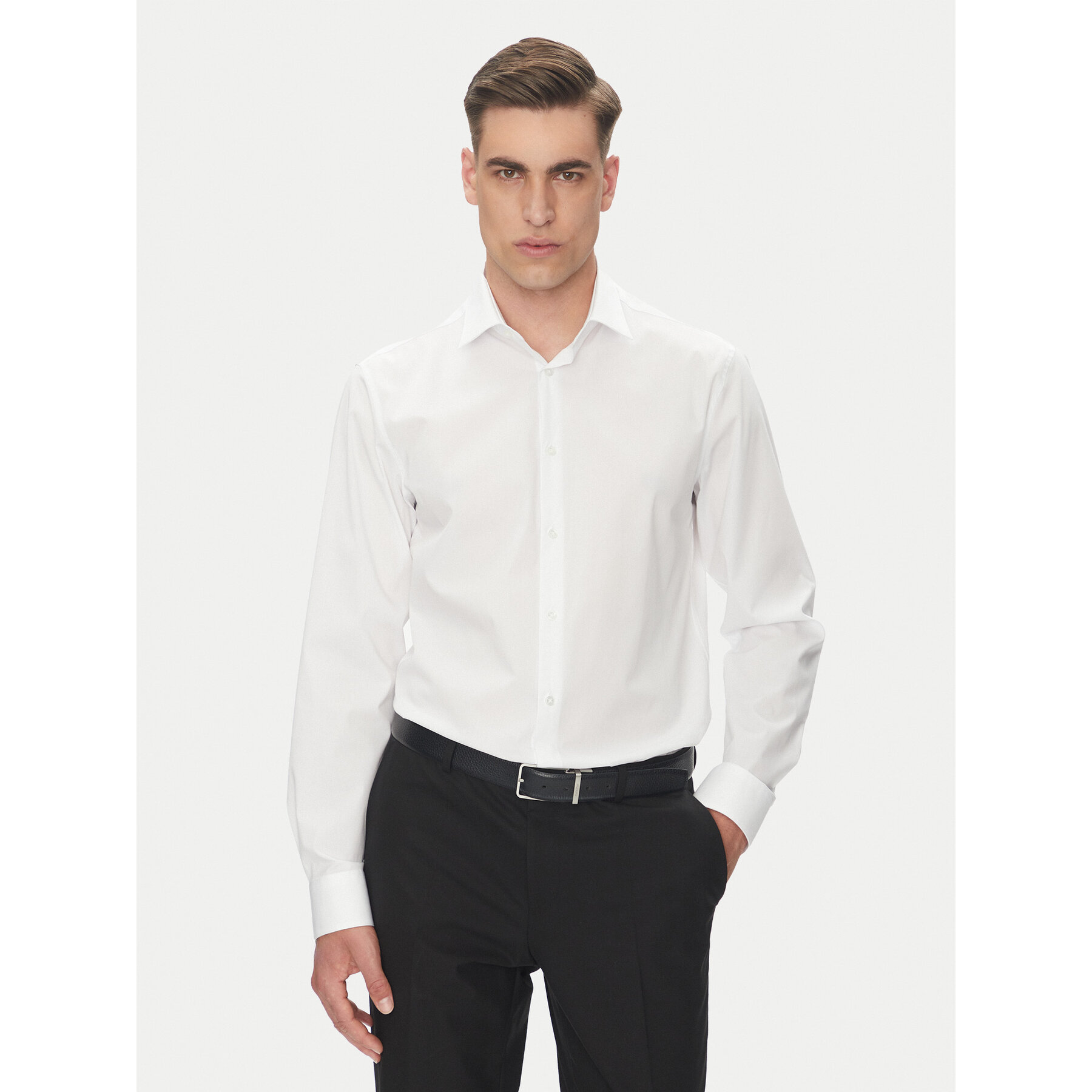 Calvin Klein Hemd Essential LV019EU001 Weiß Regular Fit