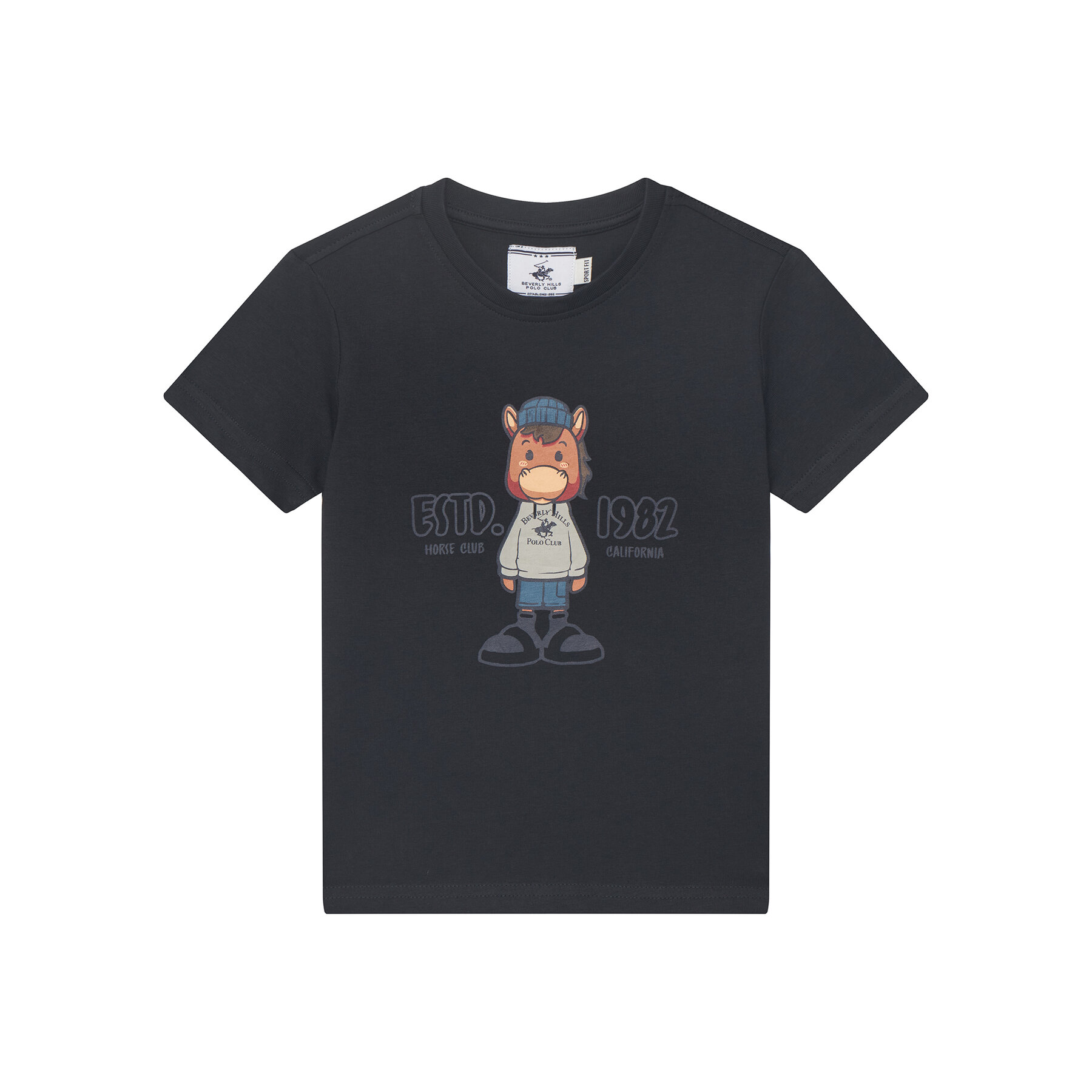 Beverly Hills Polo Club T-Shirt P-SS26B-TS0135 Σκούρο μπλε Regular Fit