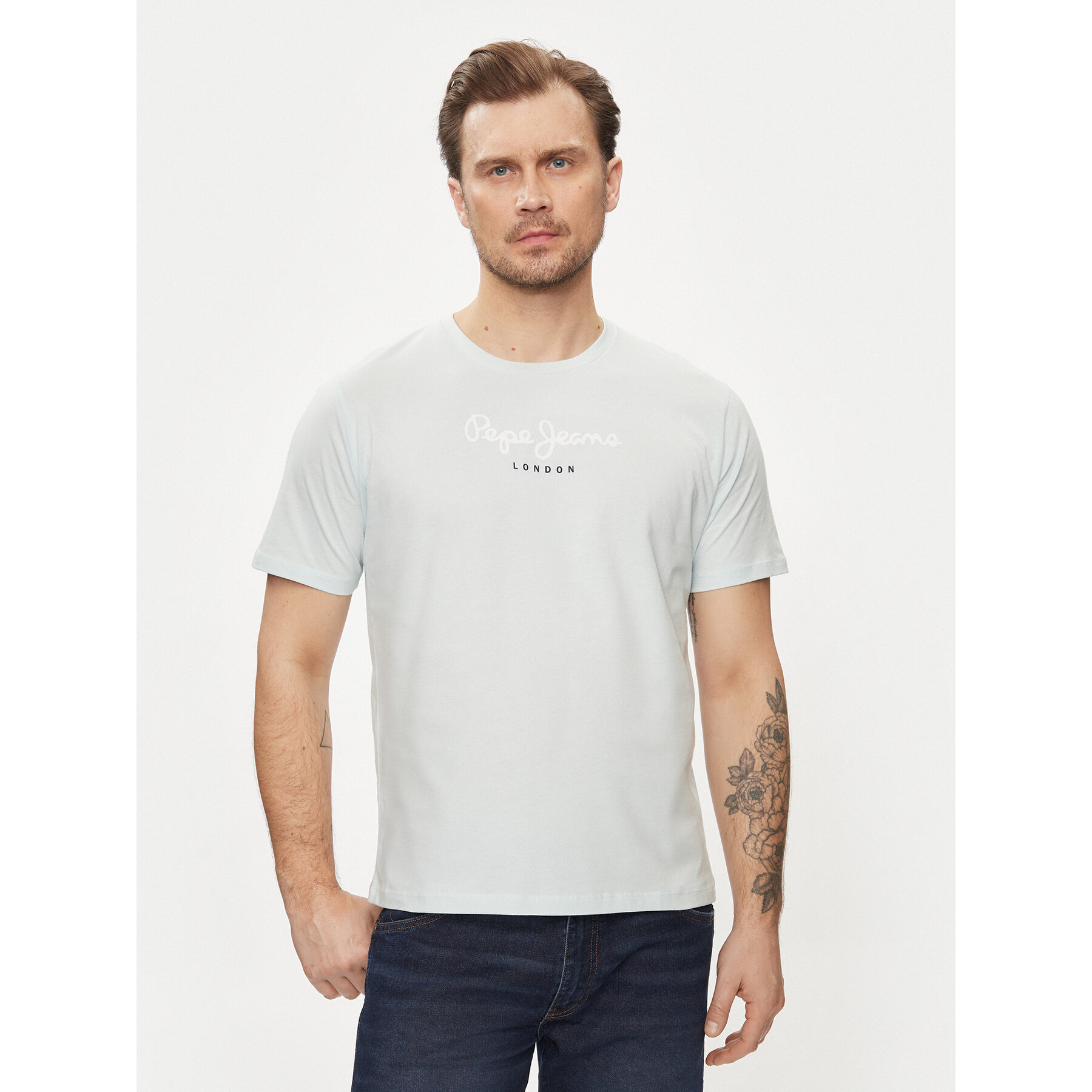 Pepe Jeans T-Shirt Eggo N PM508208 Μπλε Regular Fit