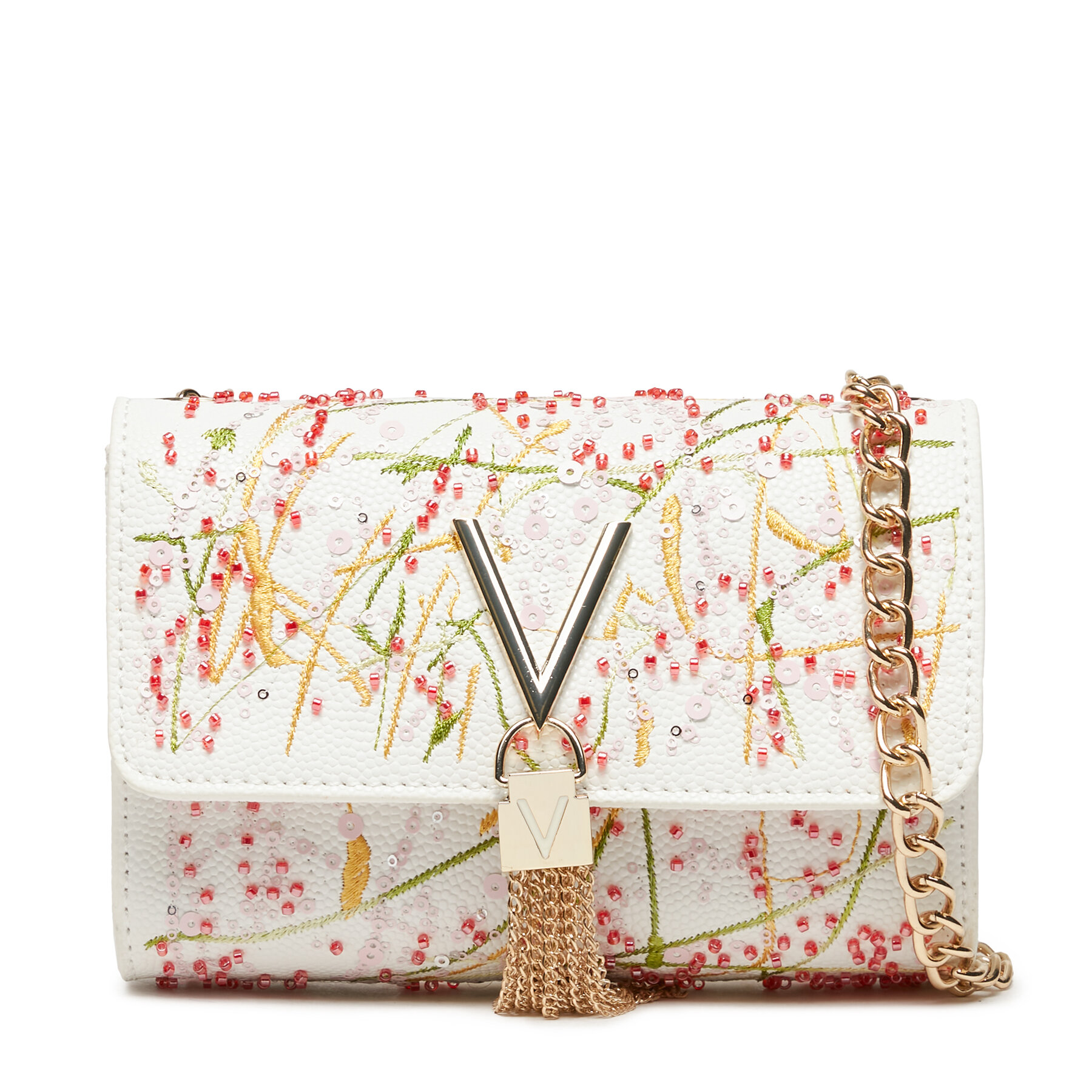 Ročna torba Valentino Divina Embroidery VBS7JE03 Bianco/Multic