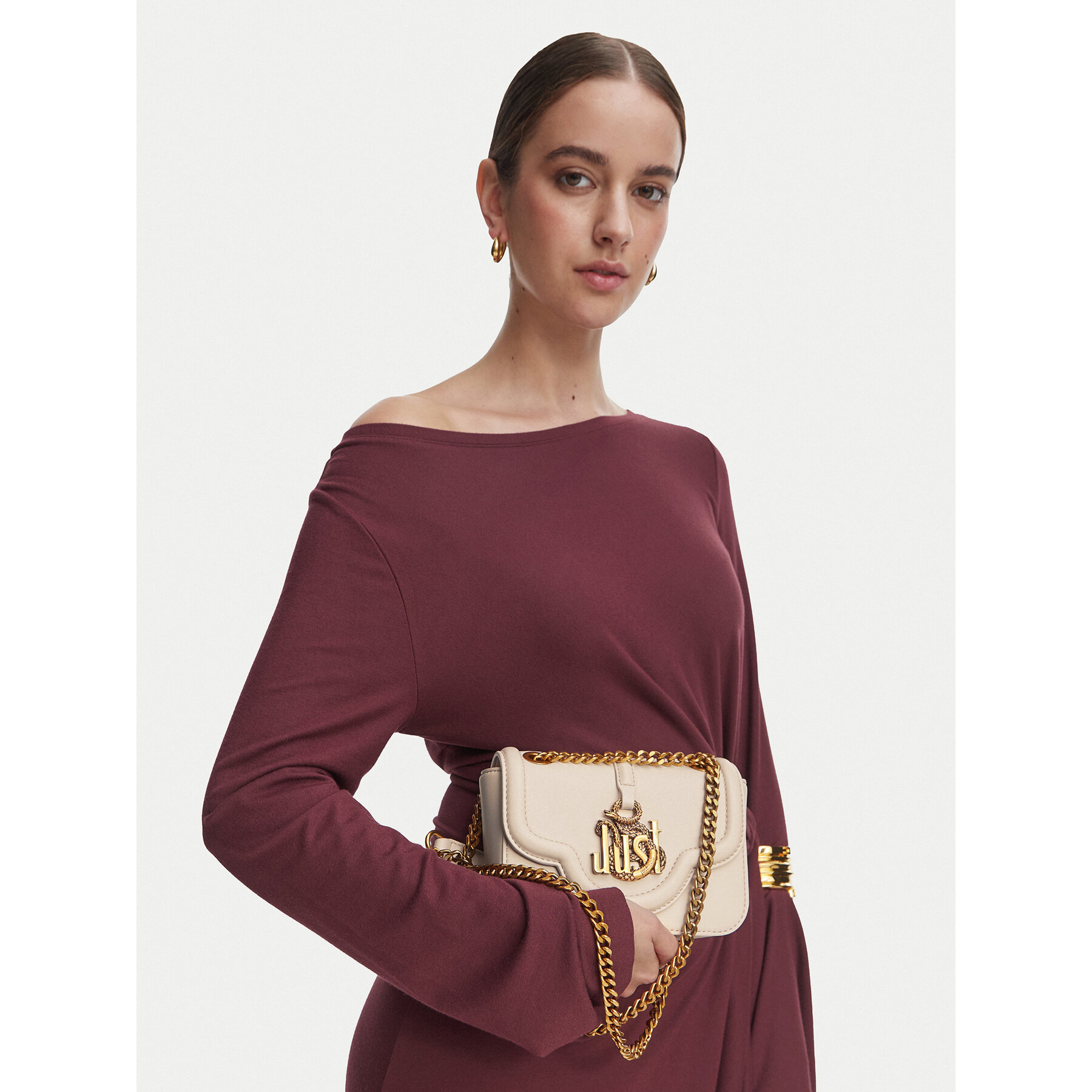 Geantă Just Cavalli 81RA4BN2 ZS749 Crem