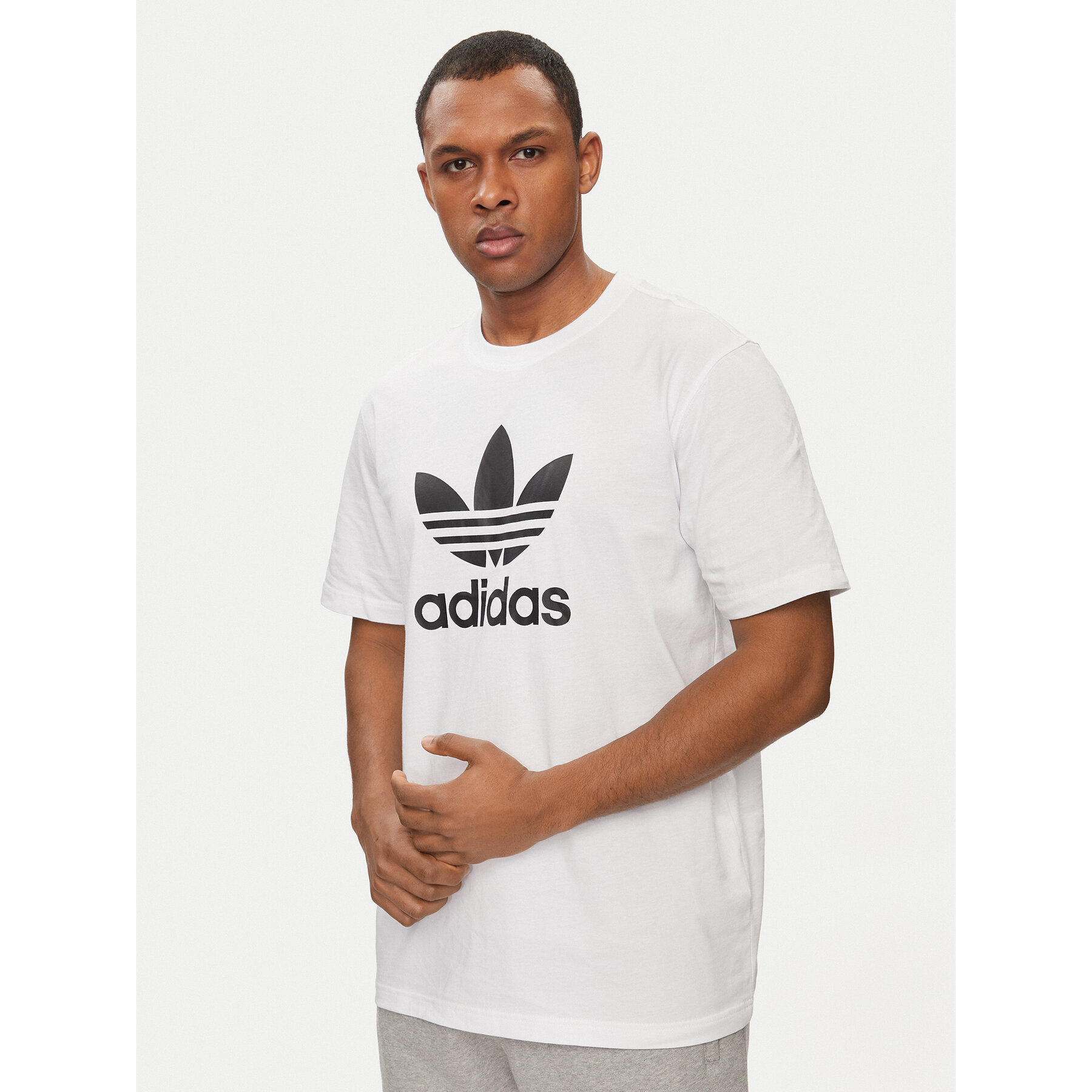 adidas T-Shirt adicolor Trefoil IV5353 Λευκό Regular Fit