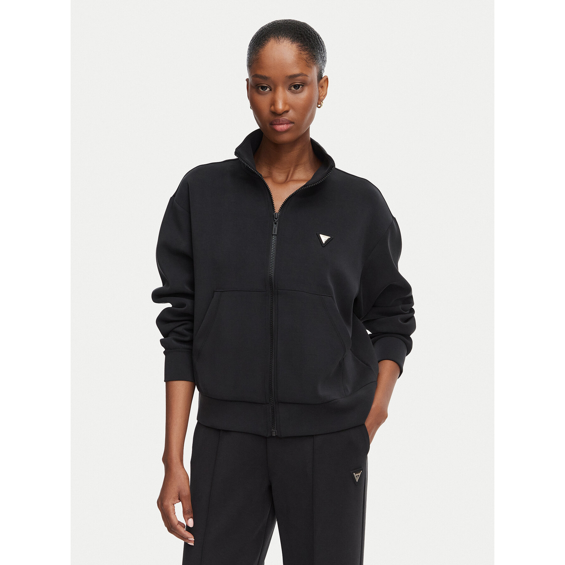 Guess Sweatshirt V6YQ17 K4313 Schwarz Regular Fit