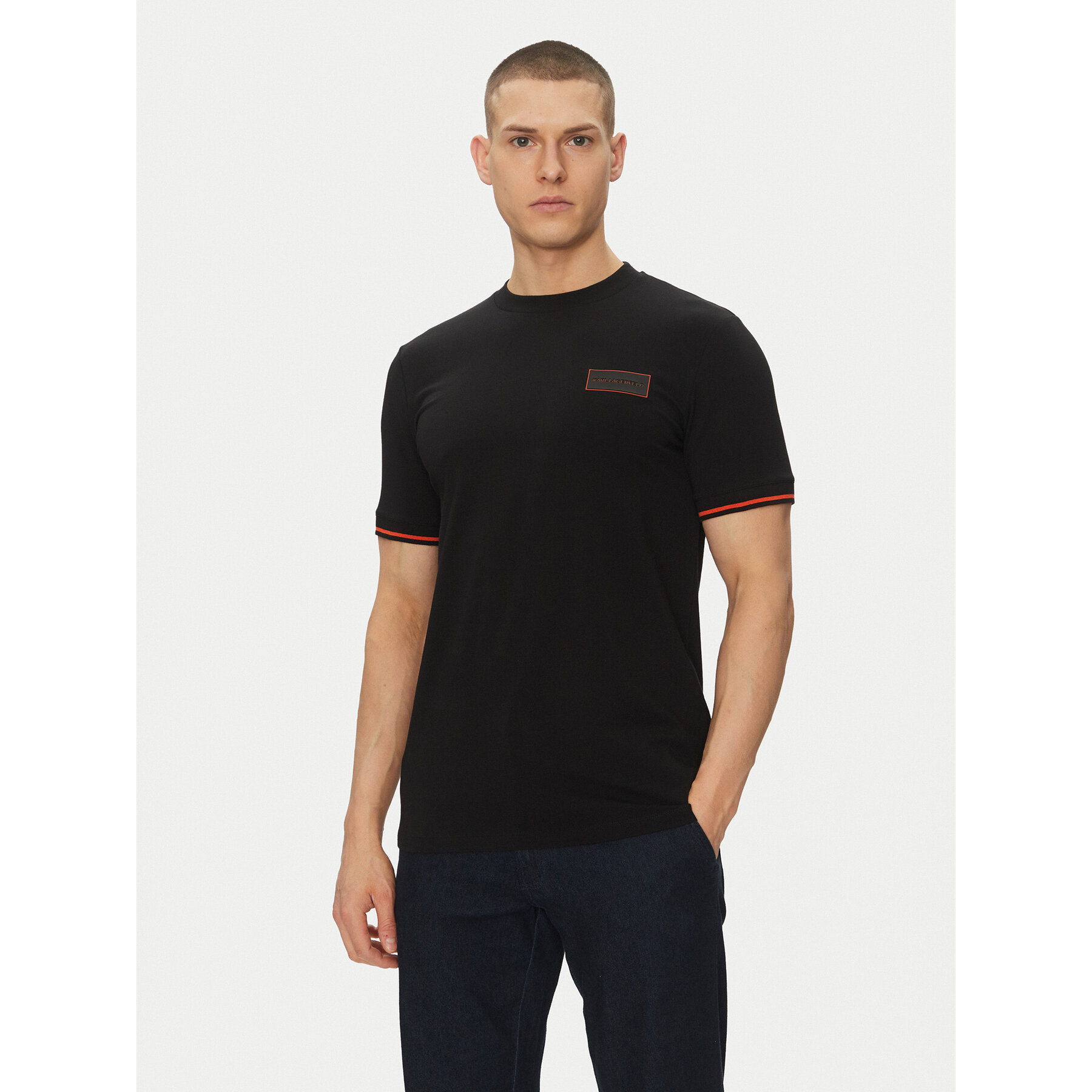 KARL LAGERFELD Póló 755020 552221 Fekete Regular Fit
