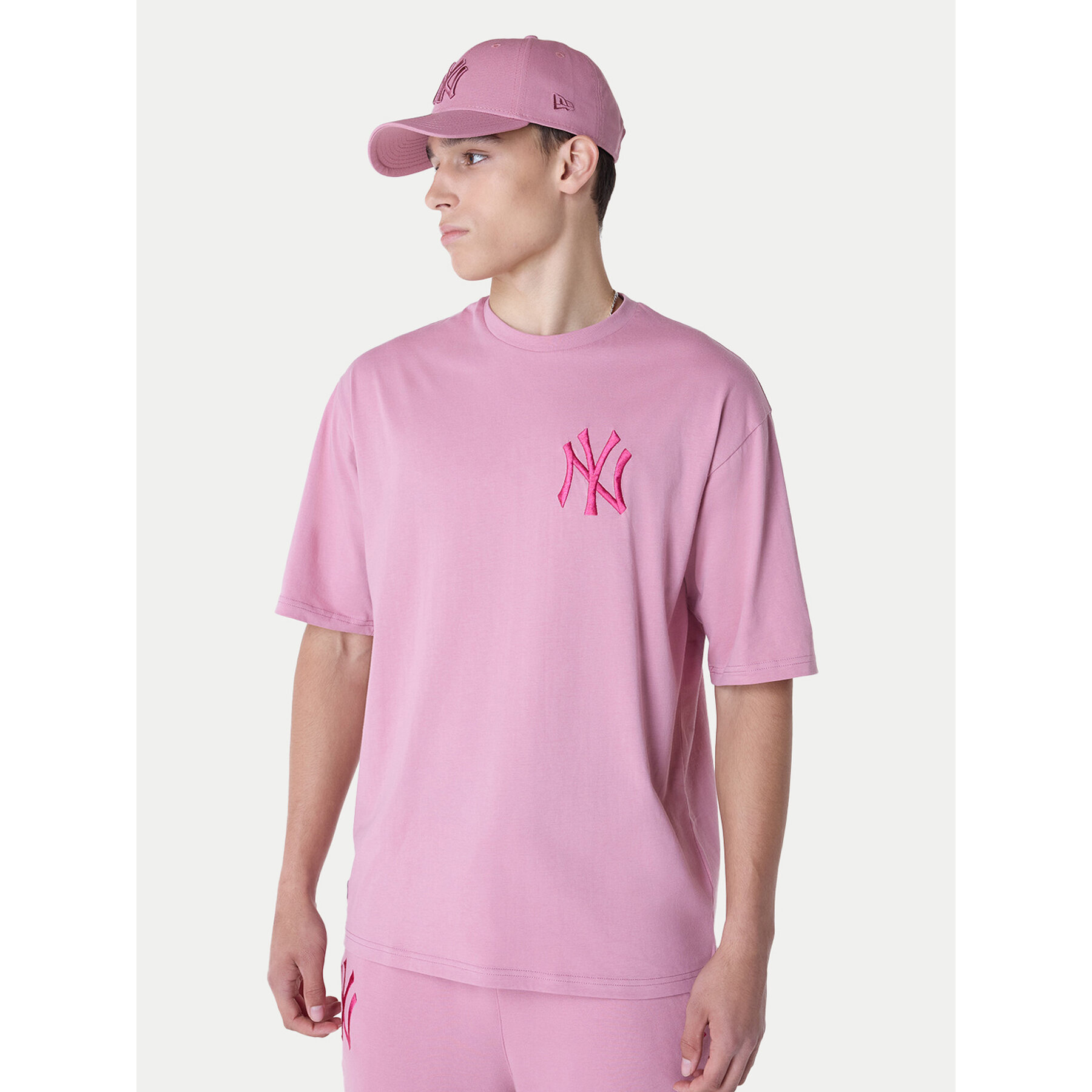 New Era T-Shirt New York Yankees MLB League Essential 60596181 Ροζ Regular Fit