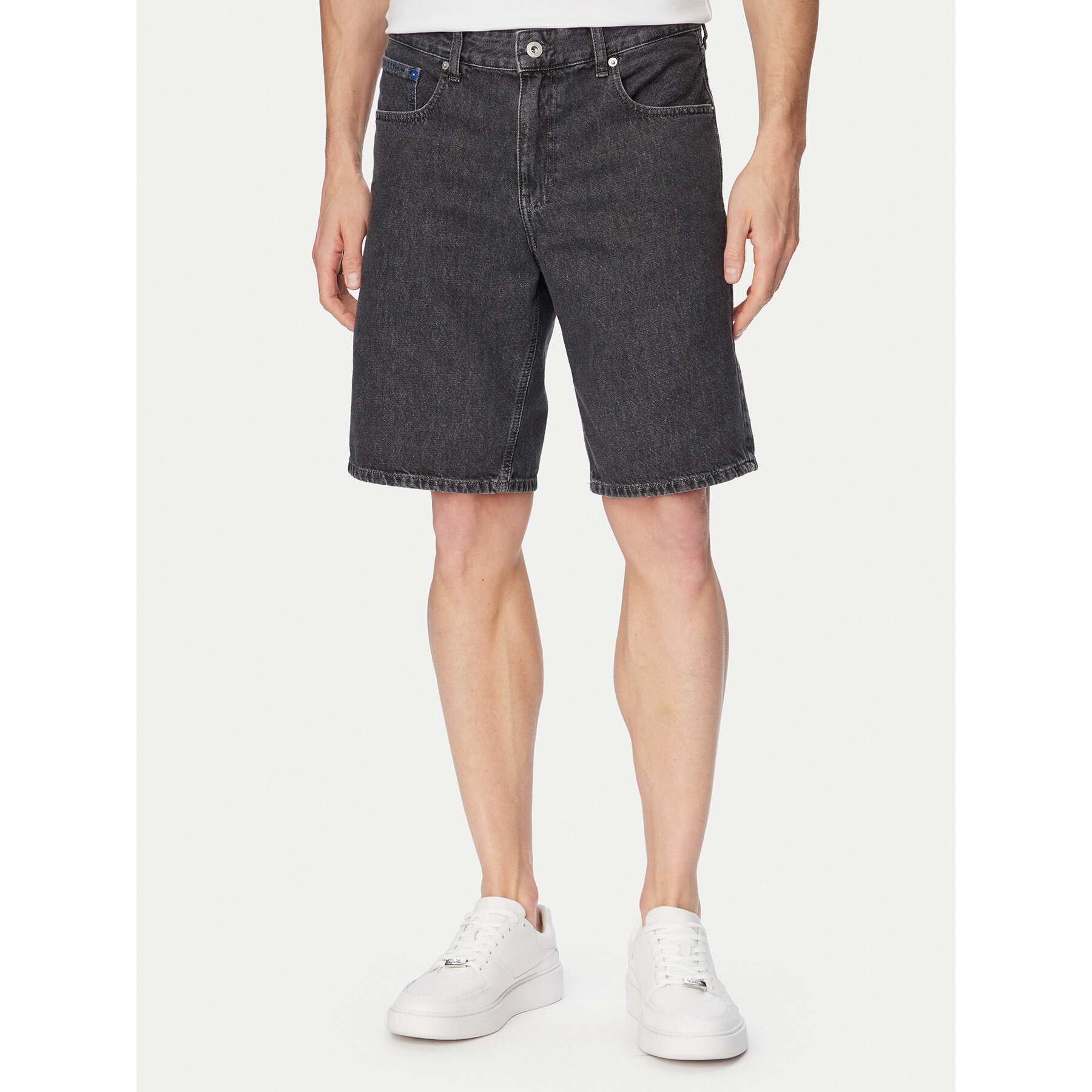 Karl Lagerfeld Jeans Jeansshorts B2M10077 Grau Straight Fit