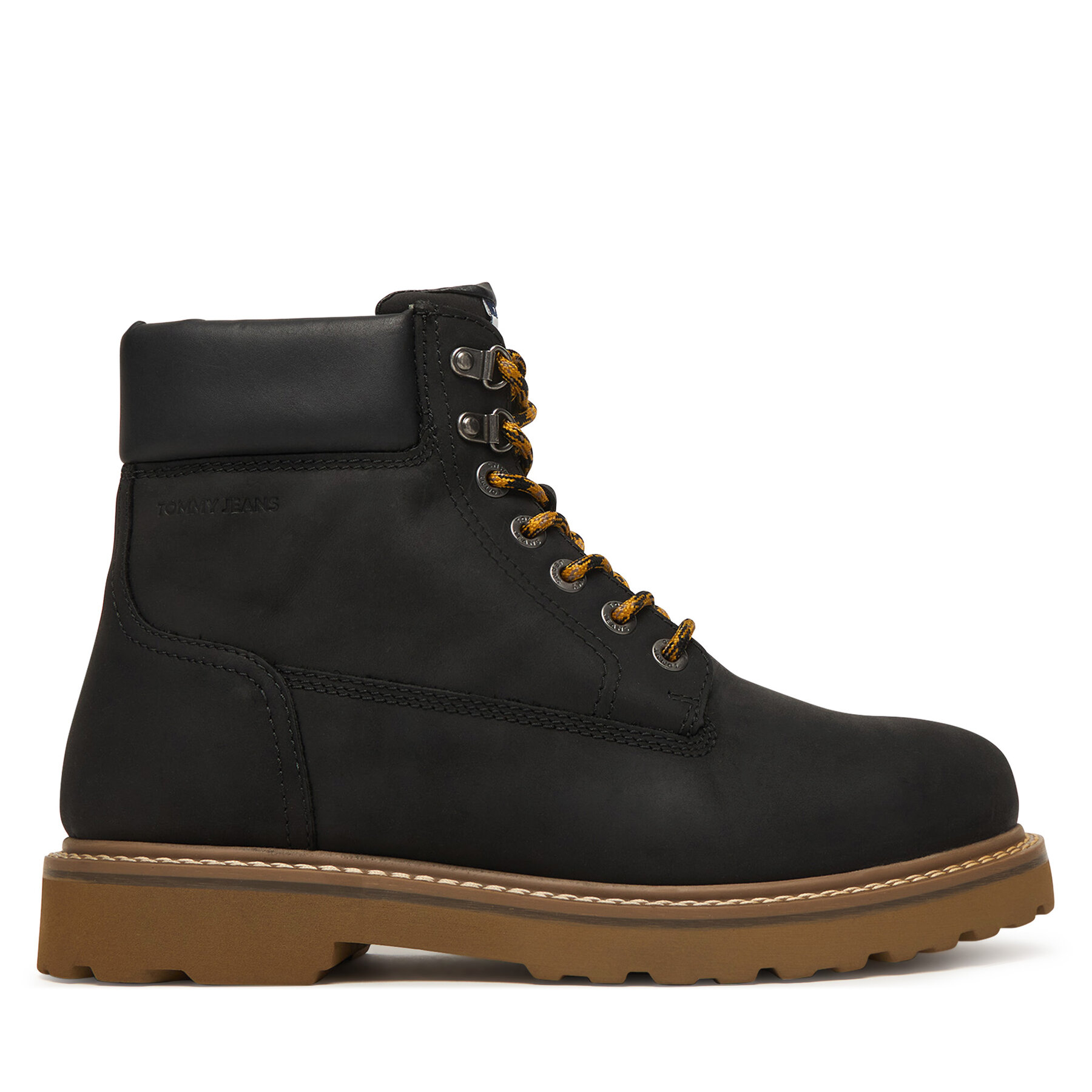Зимни обувки Tommy Jeans Archive '01 Boot High Lth Wpm EM0EM01757 Черен