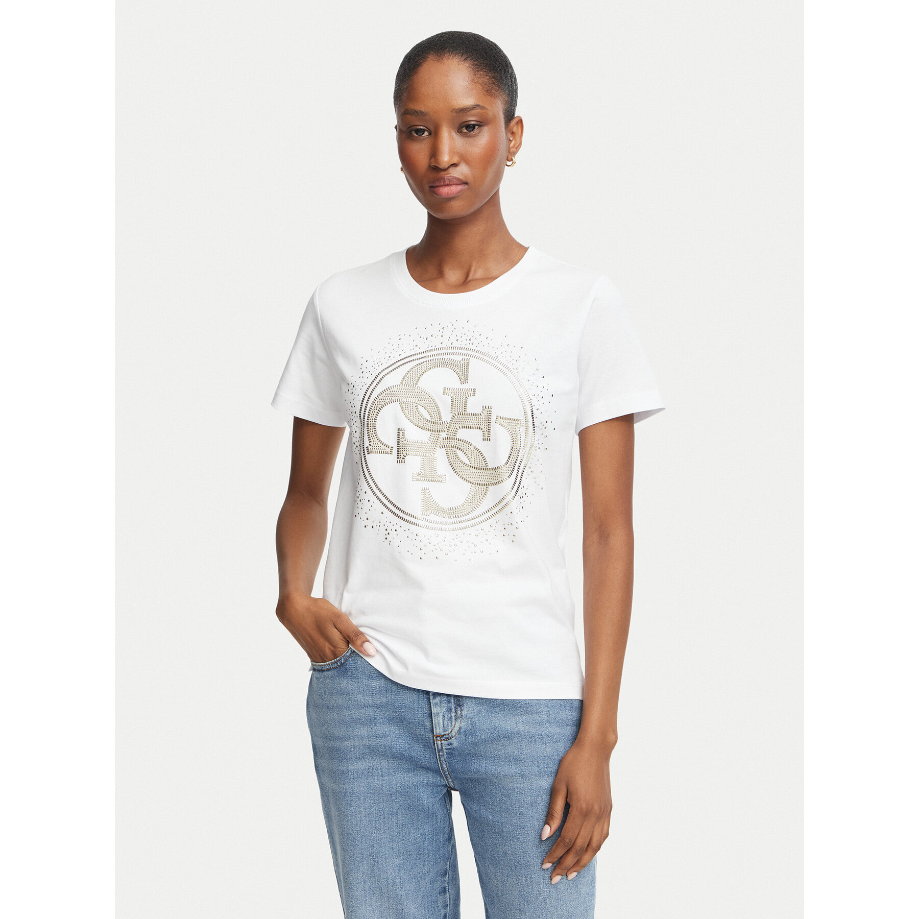 Guess T-shirt W6BI30 K6051 Bijela Regular Fit