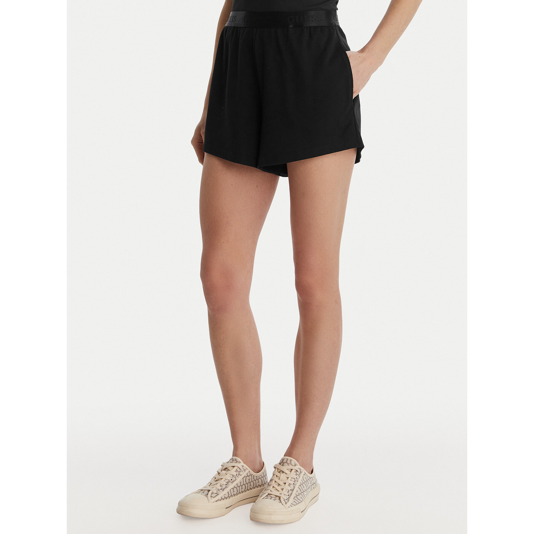 Guess Sportshorts O6GD02 KCQP2 Schwarz Relaxed Fit