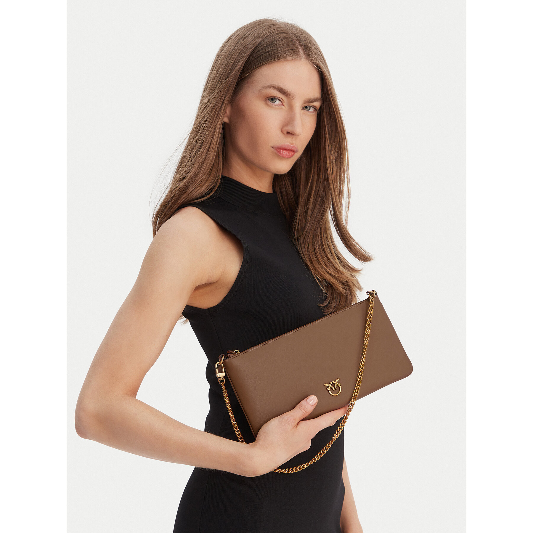 Дамска чанта PINKO Horizontal Flat AI 24-25- PCPL 102747 A0F1 Кафяв