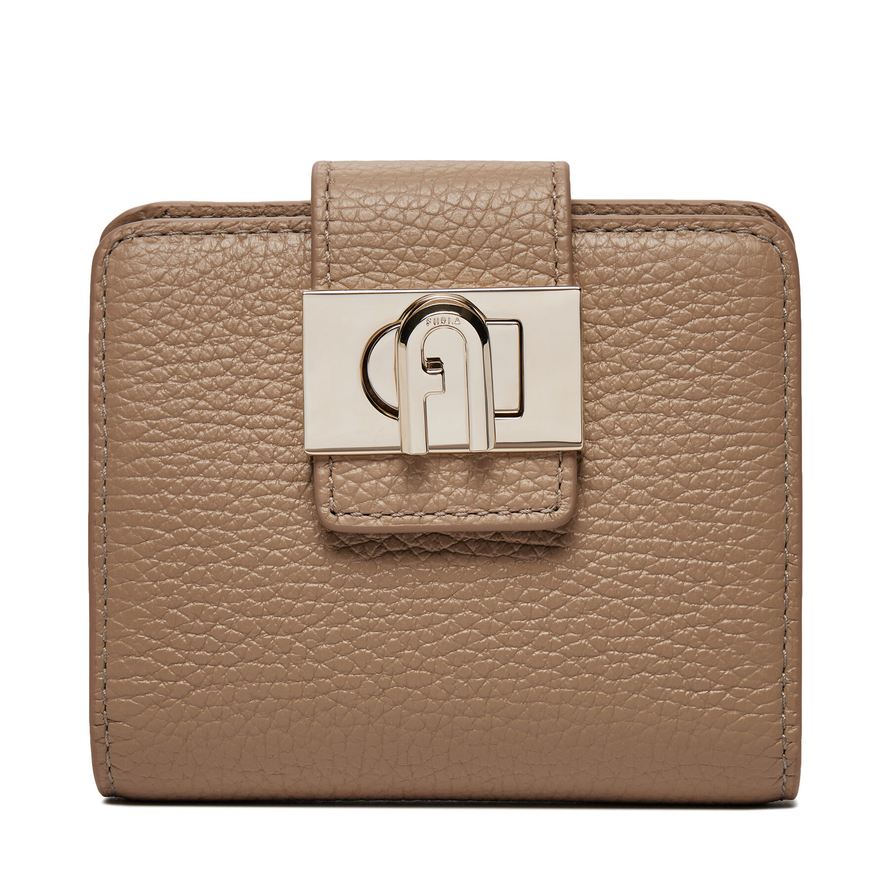 Pequeña cartera de mujer Furla 1927 M Compact Wallet Bifold Soft WP00424-HSF000-1257S-1007 Gris