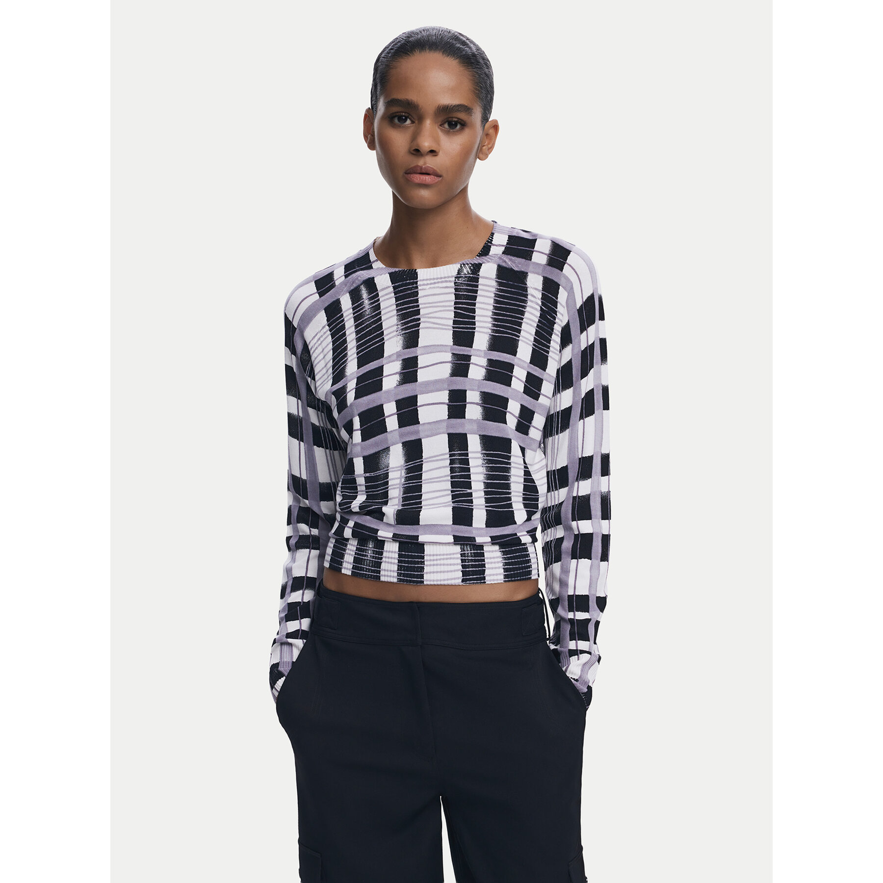 Desigual Pullover Noruega 25WWJF41 Schwarz Regular Fit