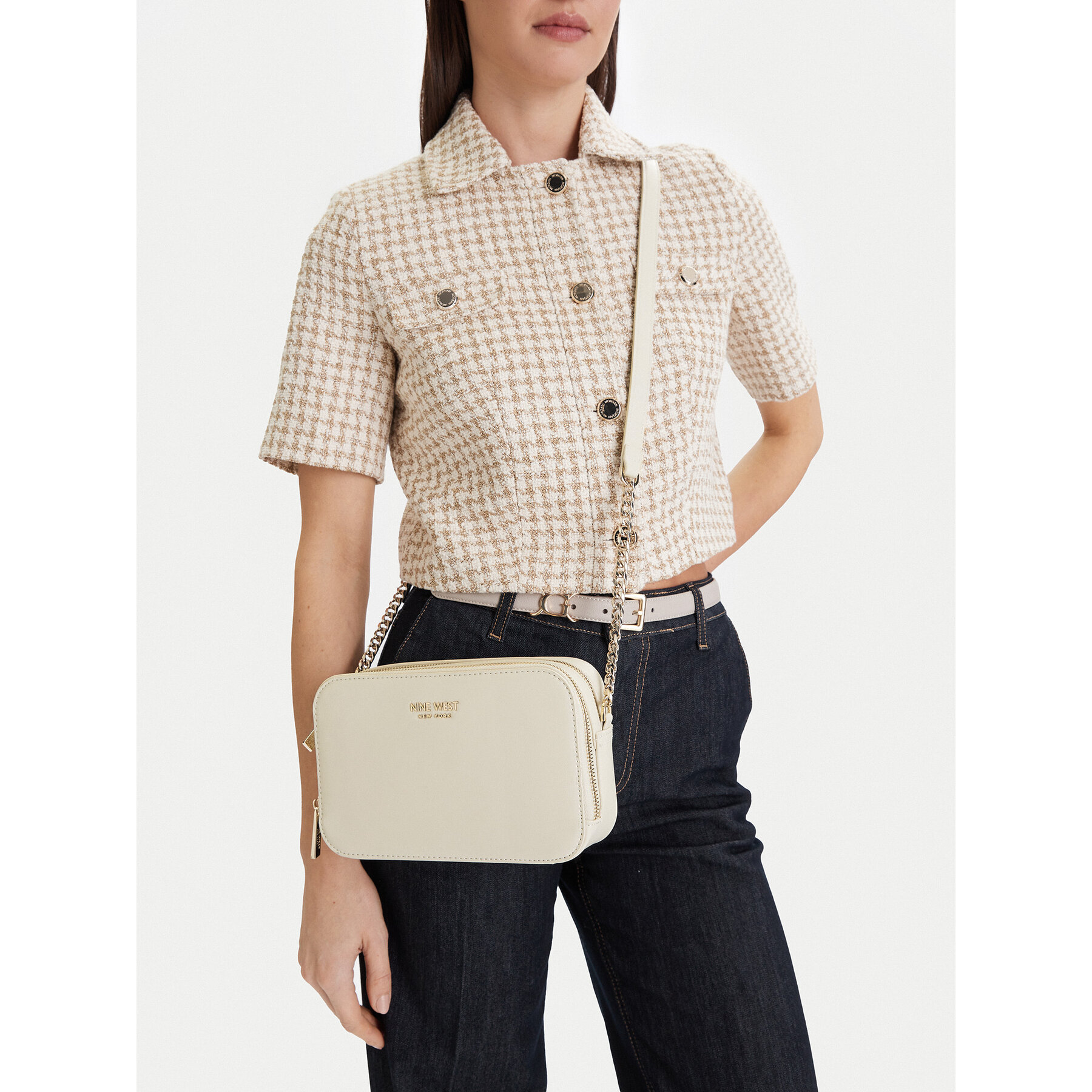 Τσάντα Nine West CEO-Myra-KY256 Εκρού