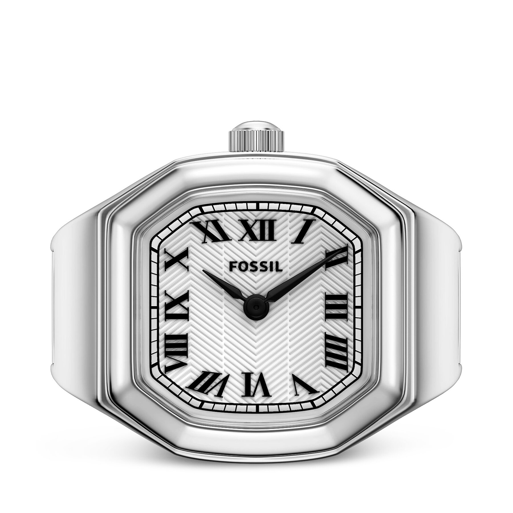 Ročna ura Fossil Watch Ring ES5482 Srebrna