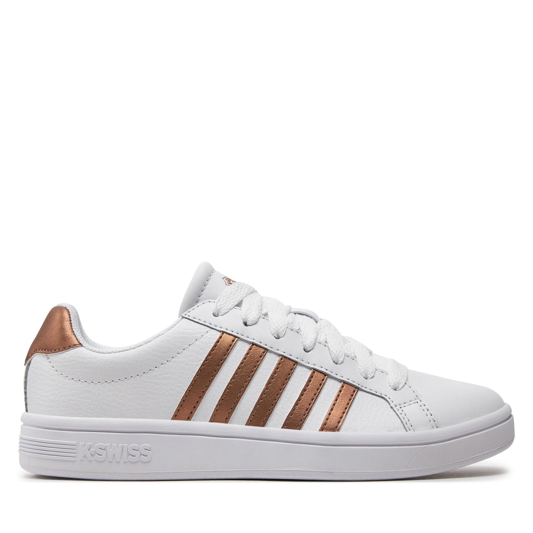 Damen Sneakers K-Swiss, Schuhgröße 37, Weiß, Court Tiebreak 97011-194-M