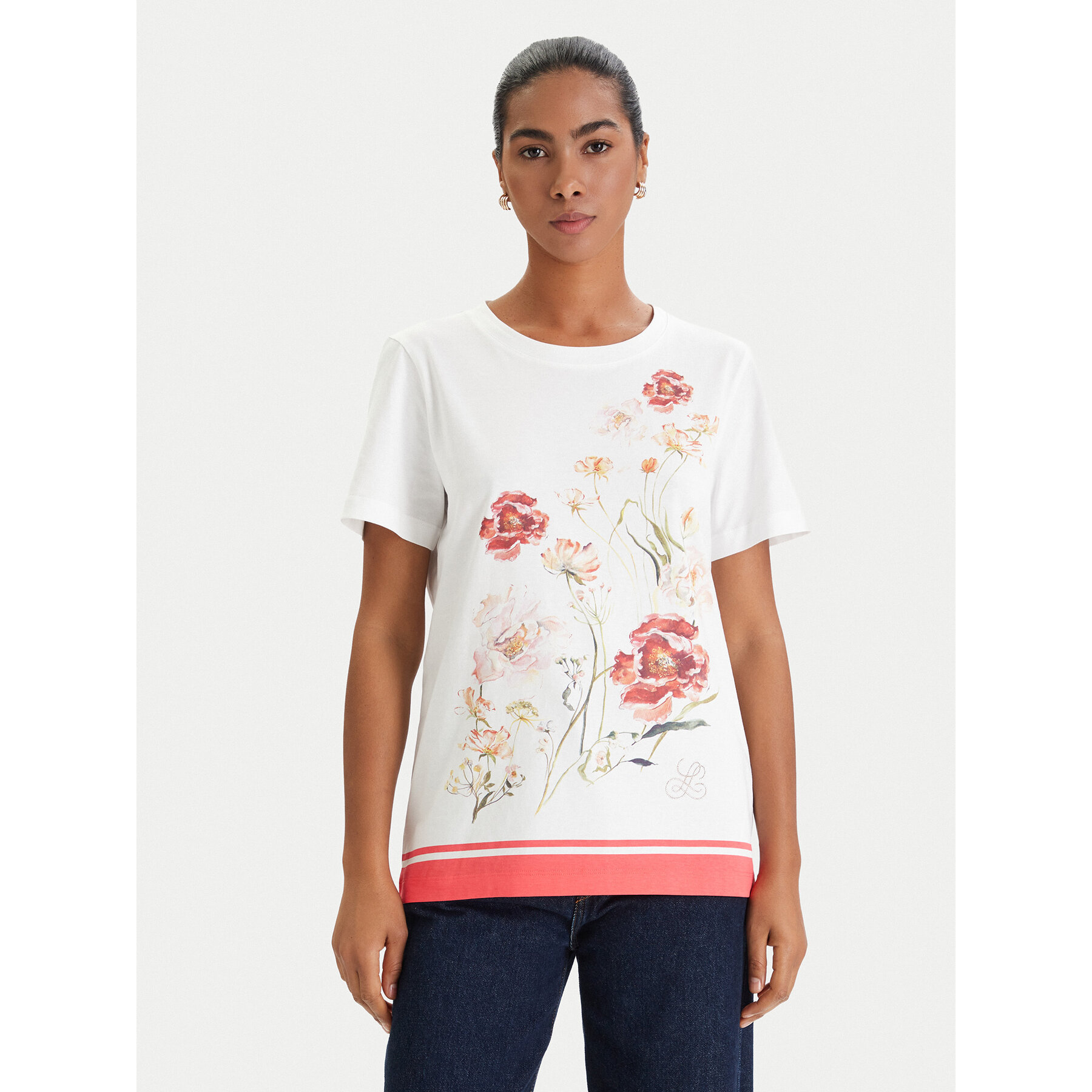 Luisa Spagnoli T-Shirt Belle 543280 Weiß Regular Fit
