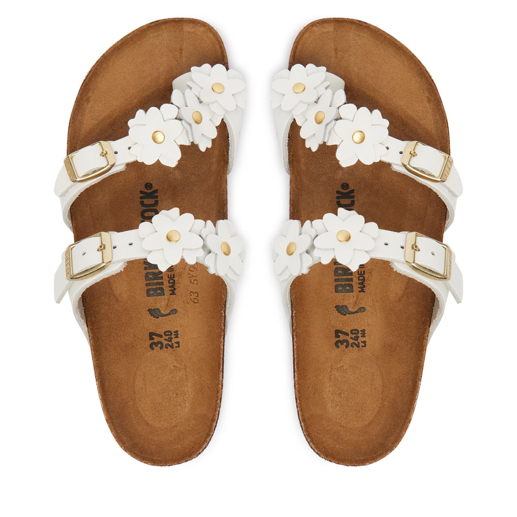 Σαγιονάρες Birkenstock Mayari Flowe Embellishment 1032060 Λευκό