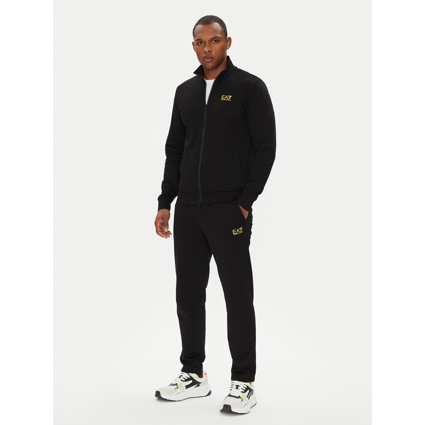 EA7 Emporio Armani Jogginganzug 8NPV61 PJVRZ MC004 Schwarz Regular Fit