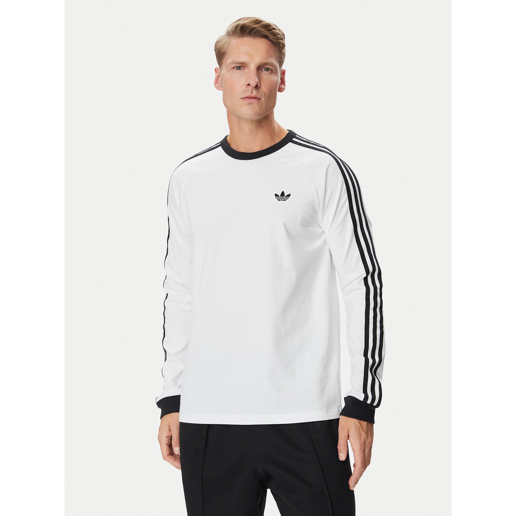 adidas Longsleeve 3-Stripes Long-Sleeve KE3545 Weiß Regular Fit