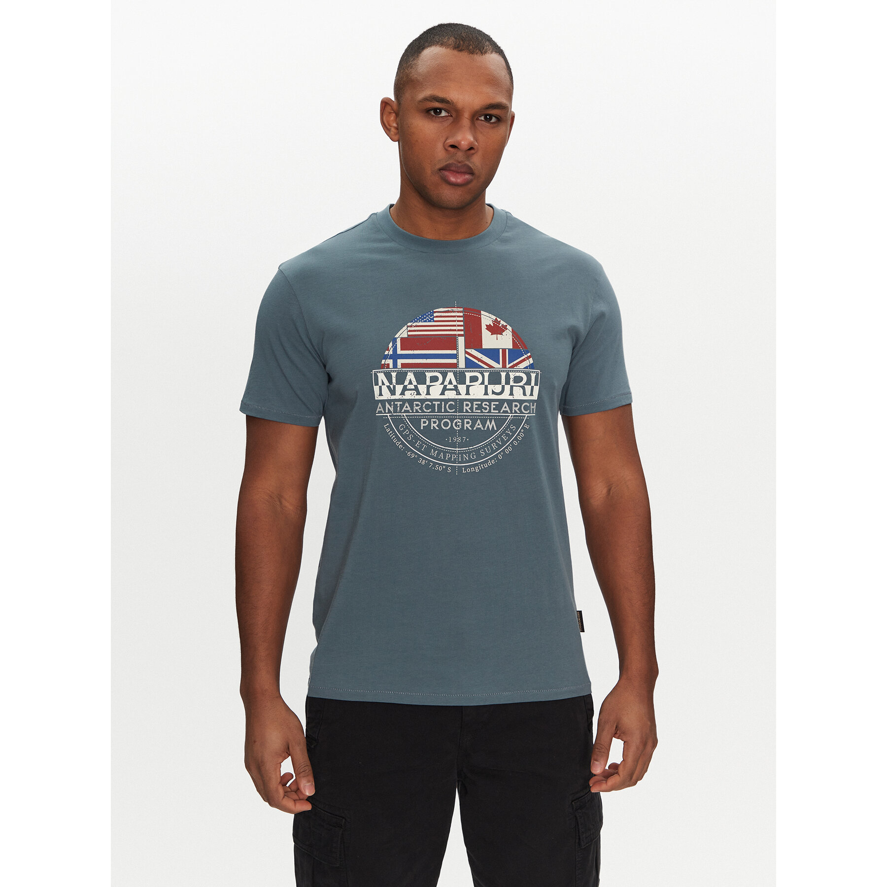 Napapijri T-Shirt S-Turin NP0A4HQG Μπλε Regular Fit