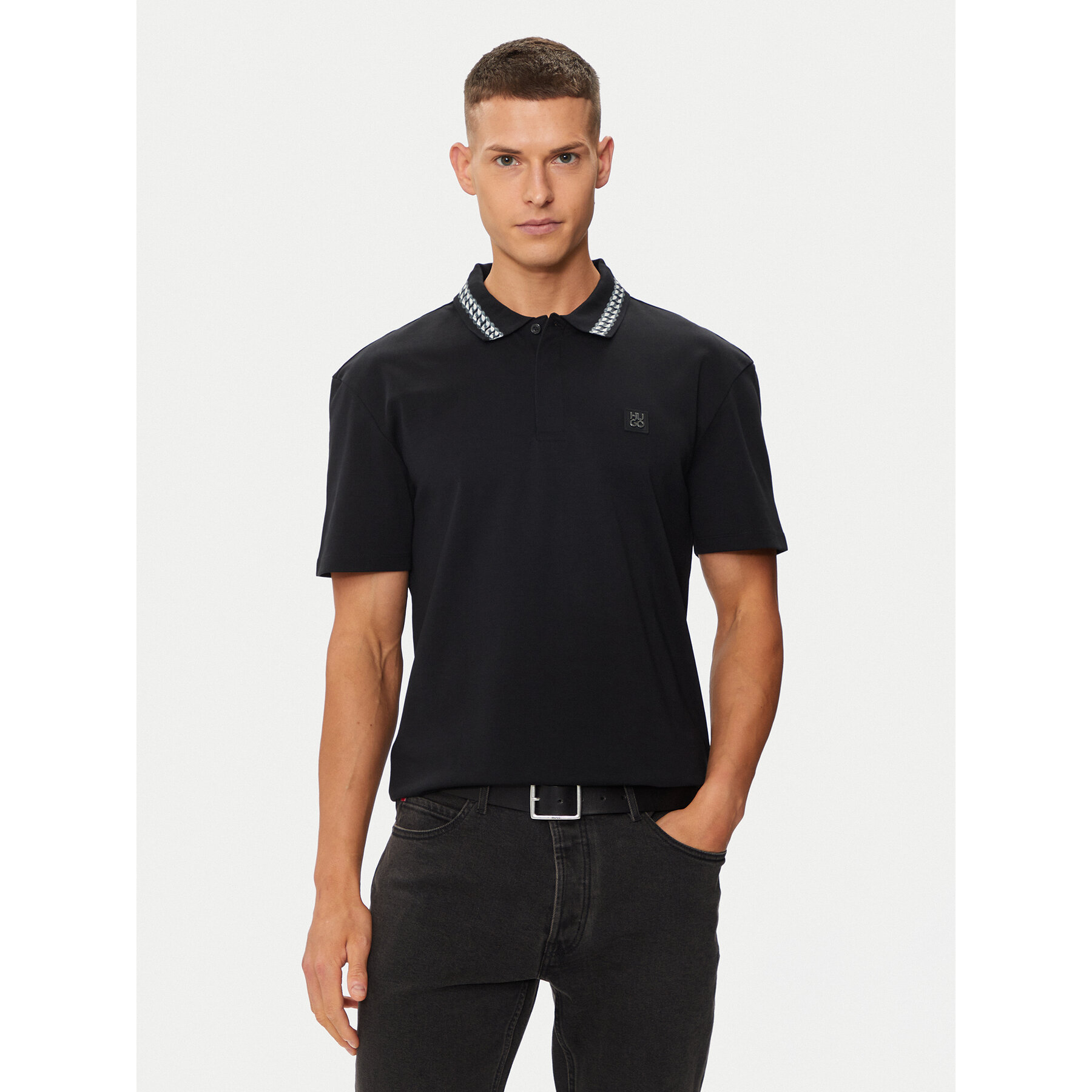 HUGO Hugo Polo Doucano 50510036 Μαύρο Regular Fit