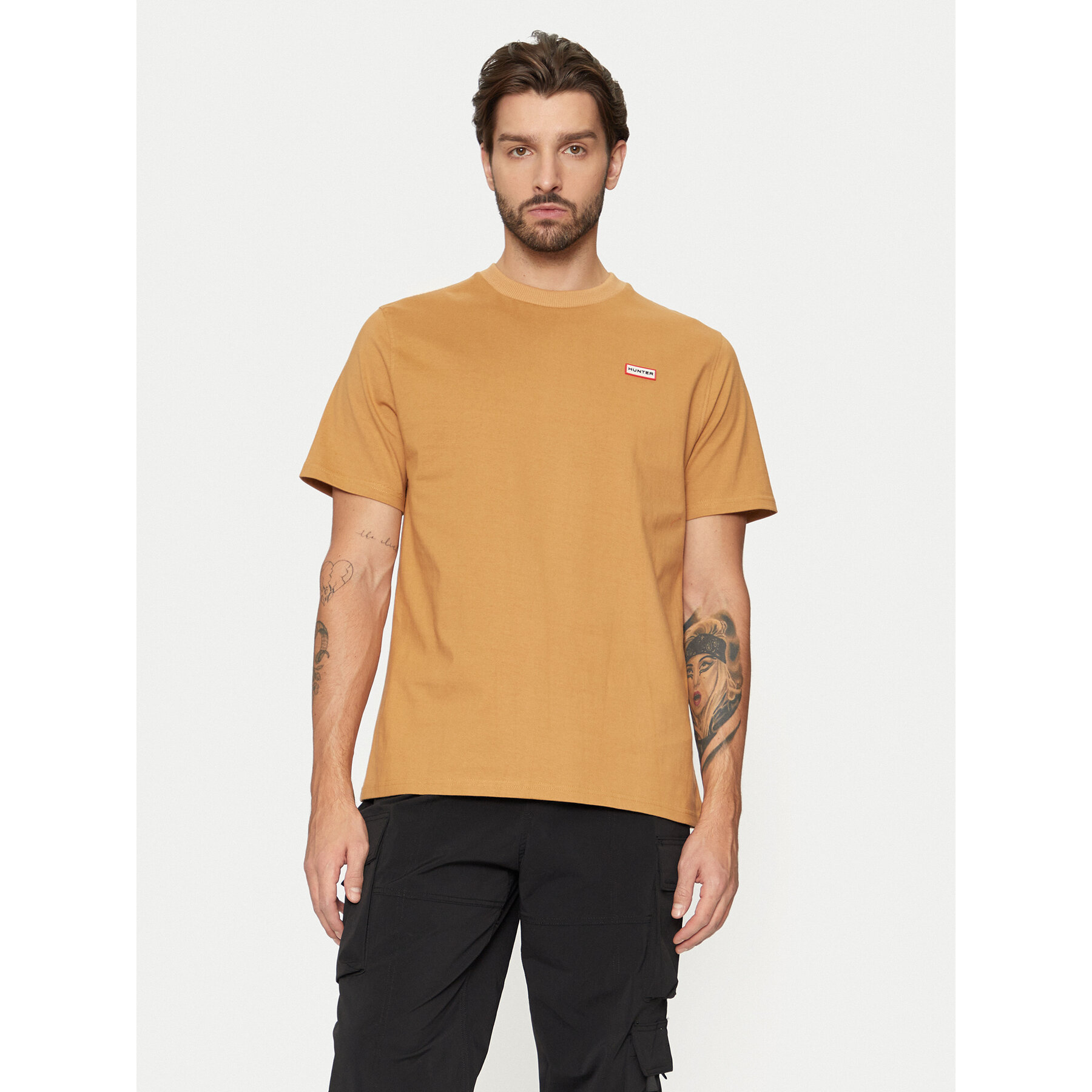 Hunter Póló Alvin HARM0039242 Barna Regular Fit