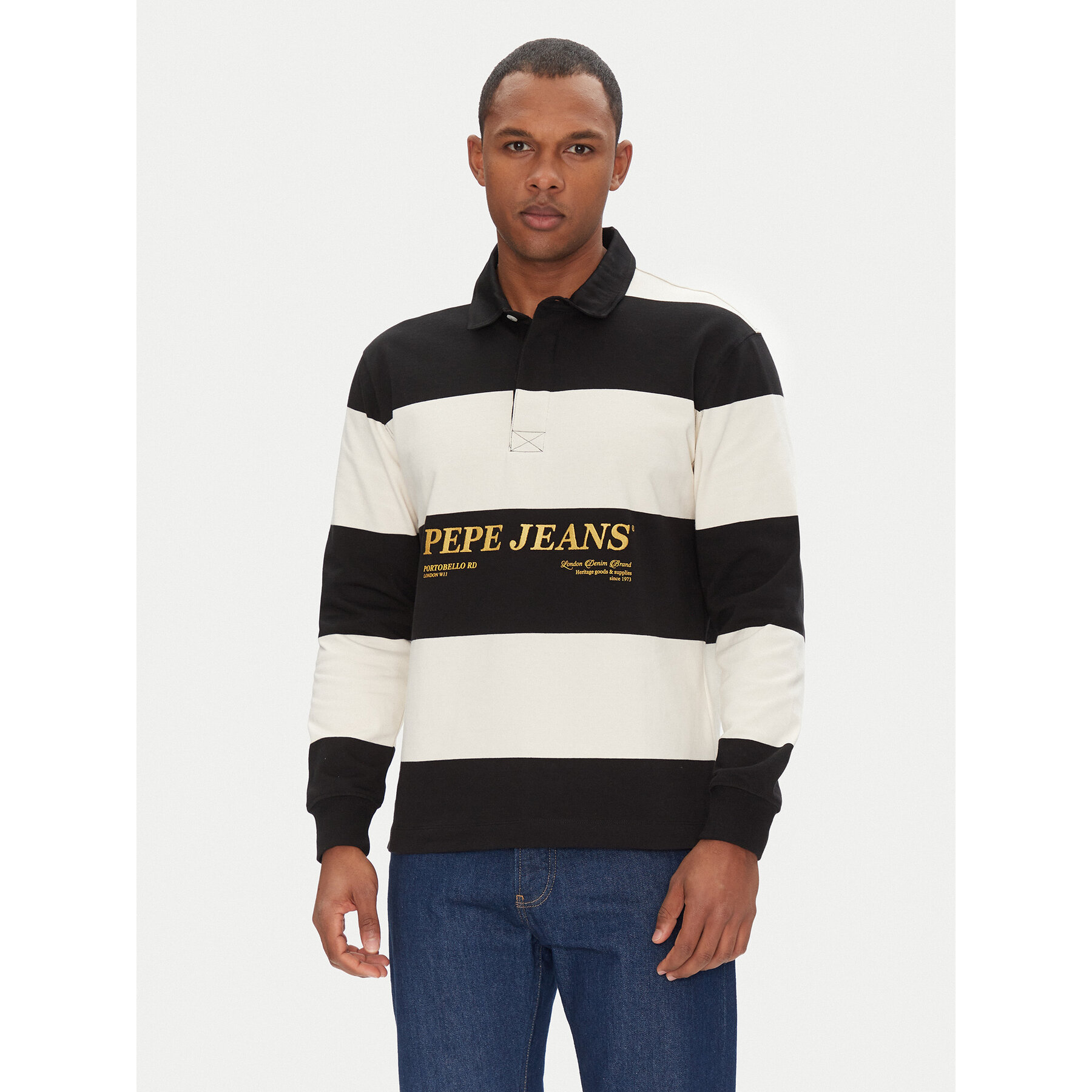 Pepe Jeans Pólóing Brandon PM542230 Fekete Regular Fit