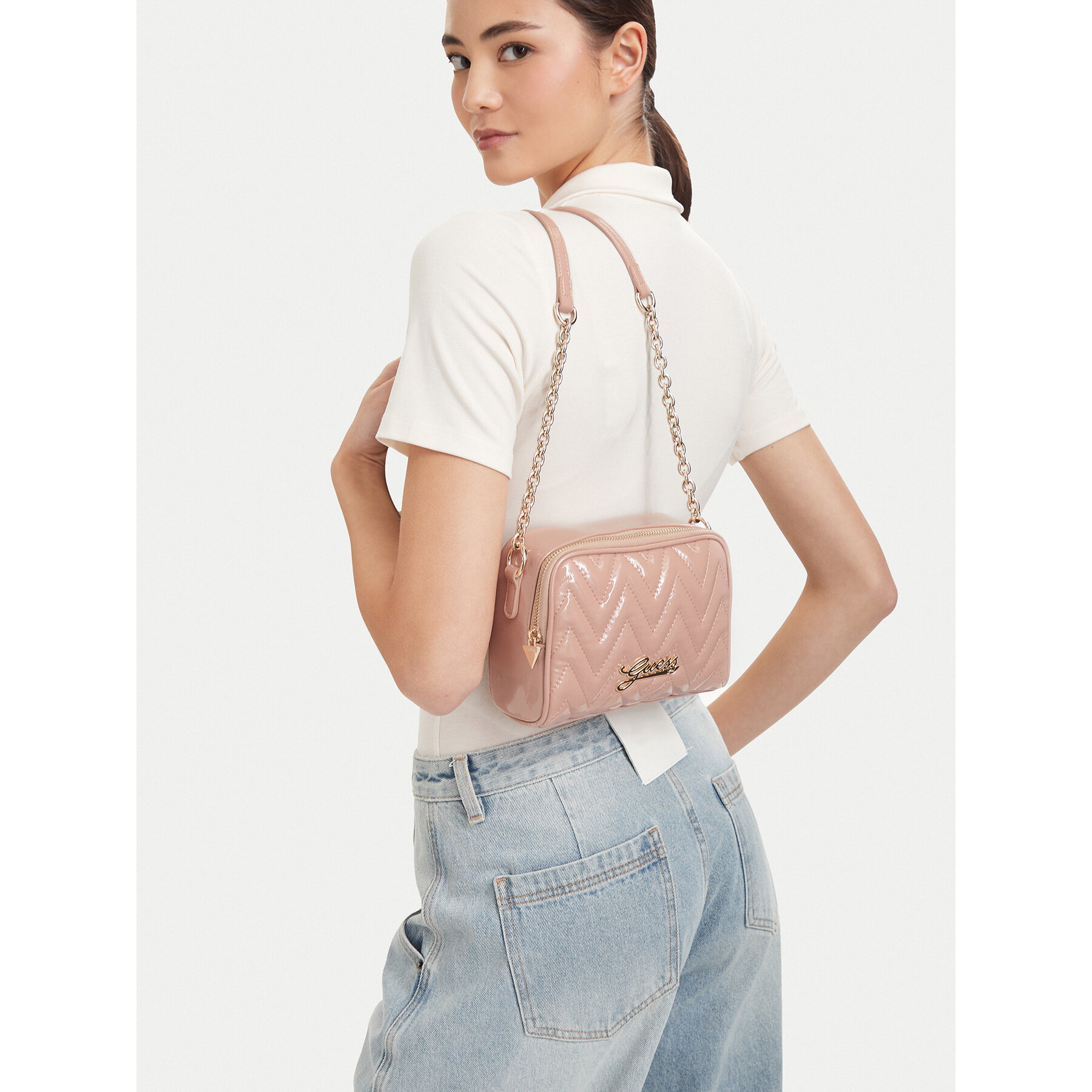 Дамска чанта Guess J6YZ07 W3001 Светлорозов