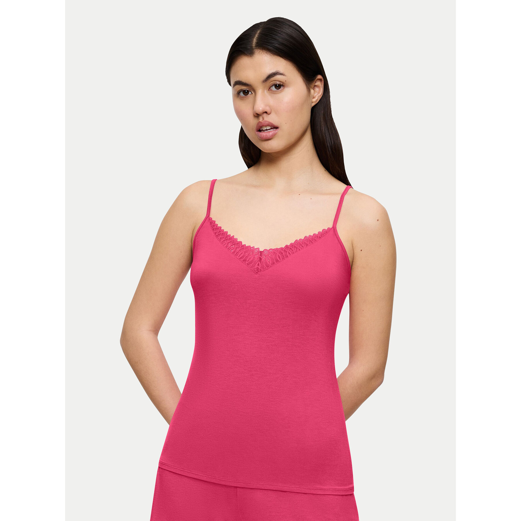 Triumph Pyjama-T-Shirt Aura Spotlight 10221405 Rosa Regular Fit