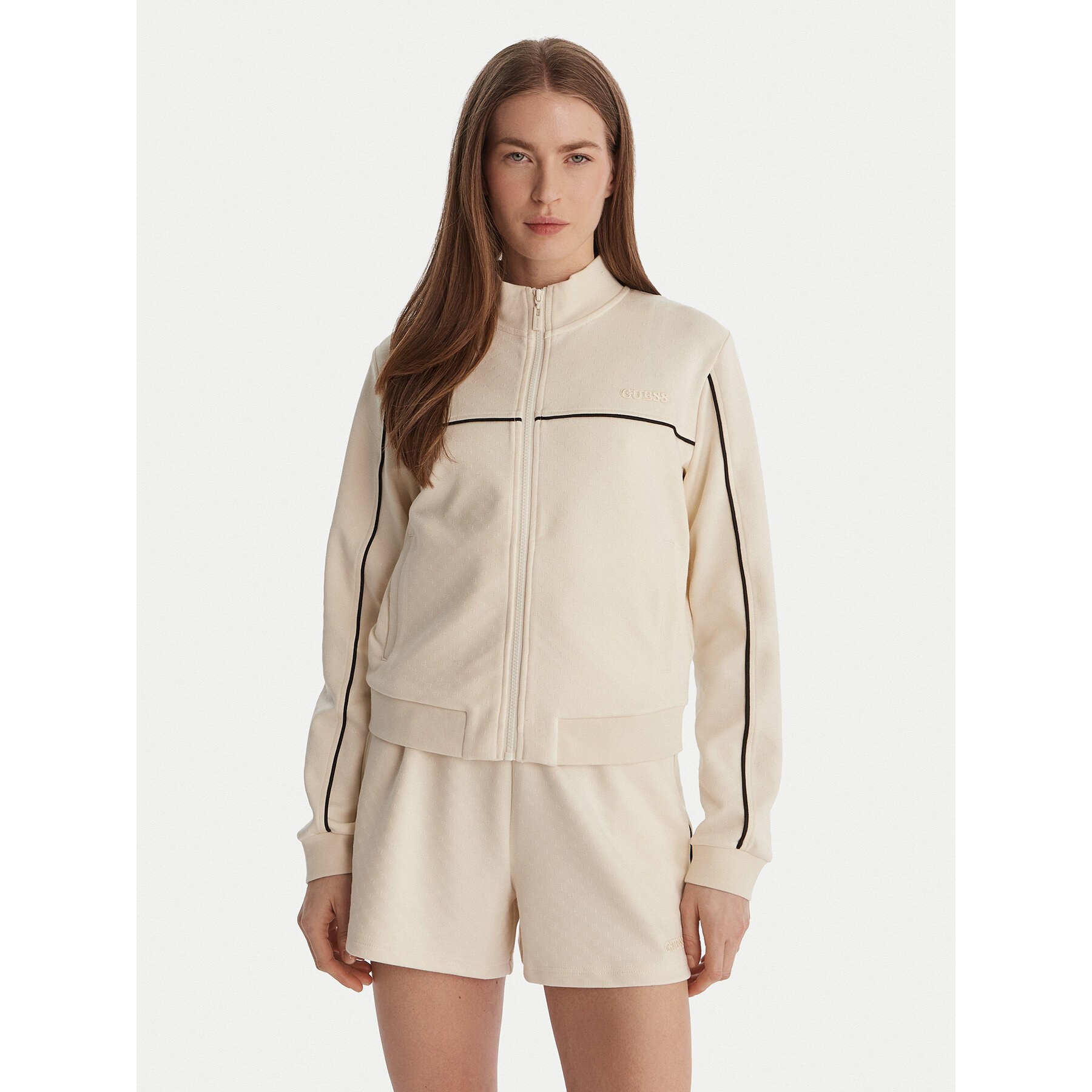 Guess Sweatshirt V6GQ09 K3001 Écru Regular Fit