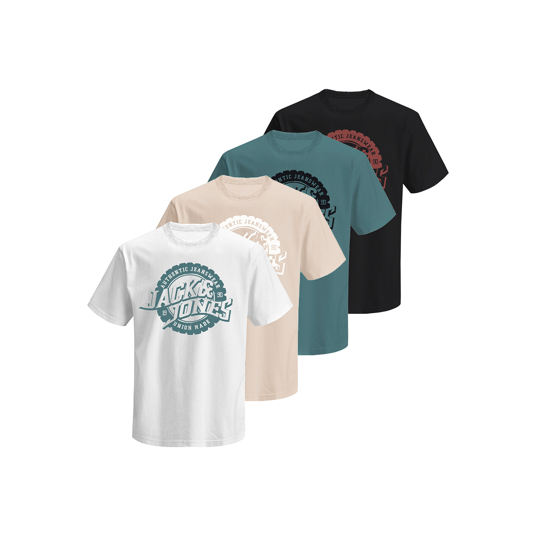 Jack & Jones Set di t-shirt Blubaron 12291659 Multicolore Regular Fit