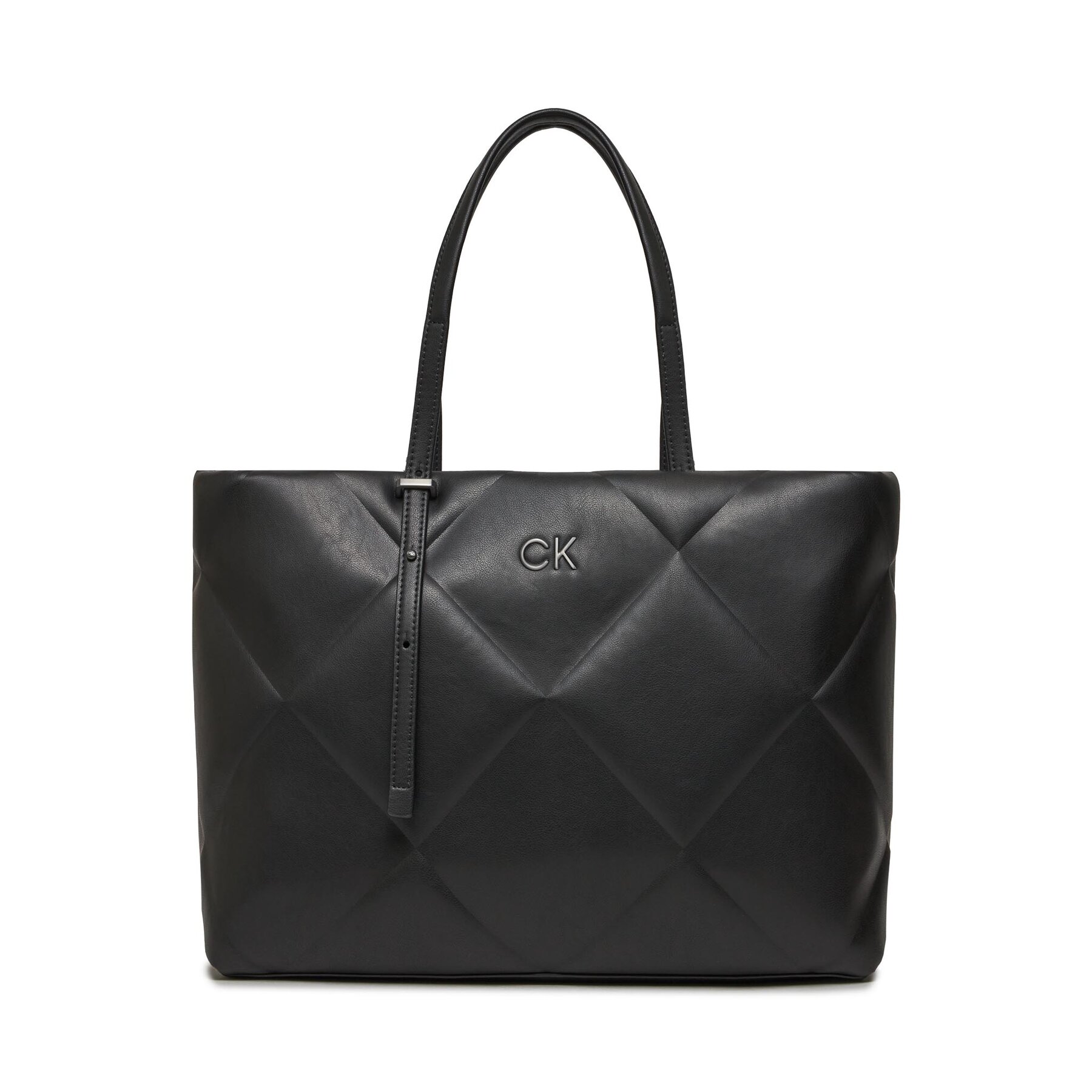 Torbica Calvin Klein Re-Lock Quilt Tote Lg K60K611339 Crna