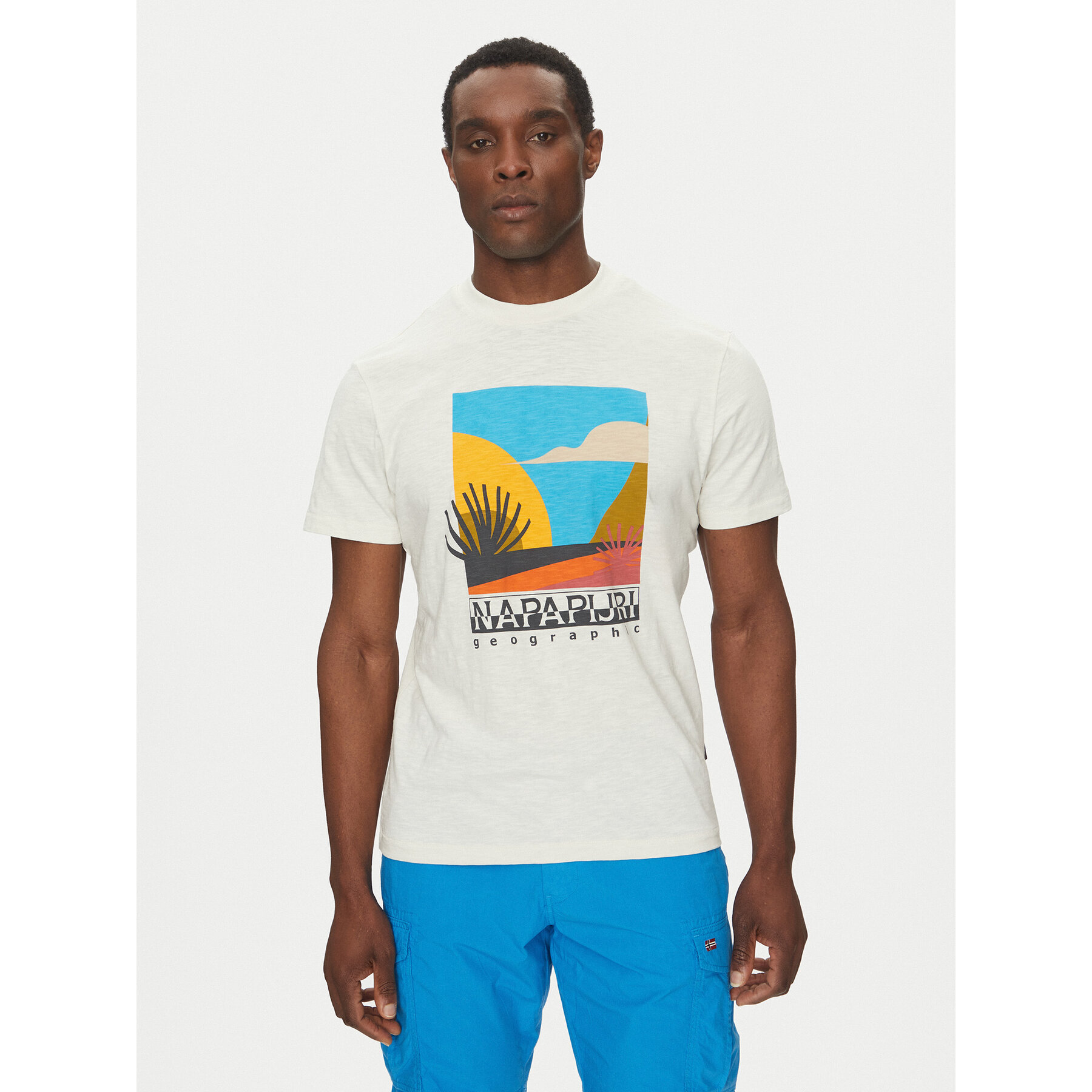 Napapijri T-Shirt S-Arbia NP0A4IE3 Εκρού Regular Fit