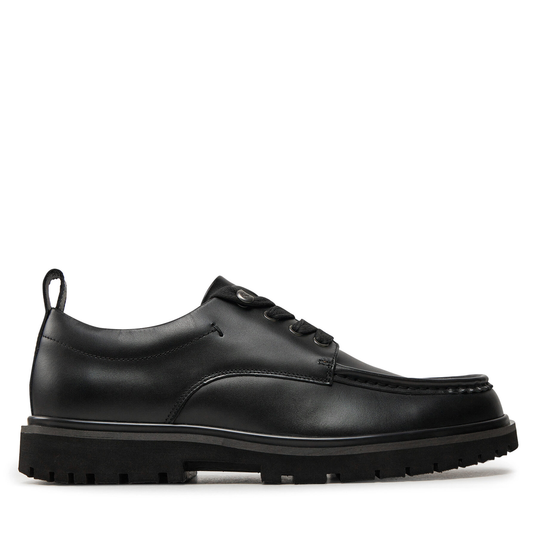 Uomo Scarpe basse Calvin Klein Jeans, Taglia 41, Nero, Eva Apron Laceup Cd YM0YM01178, taglia : 41