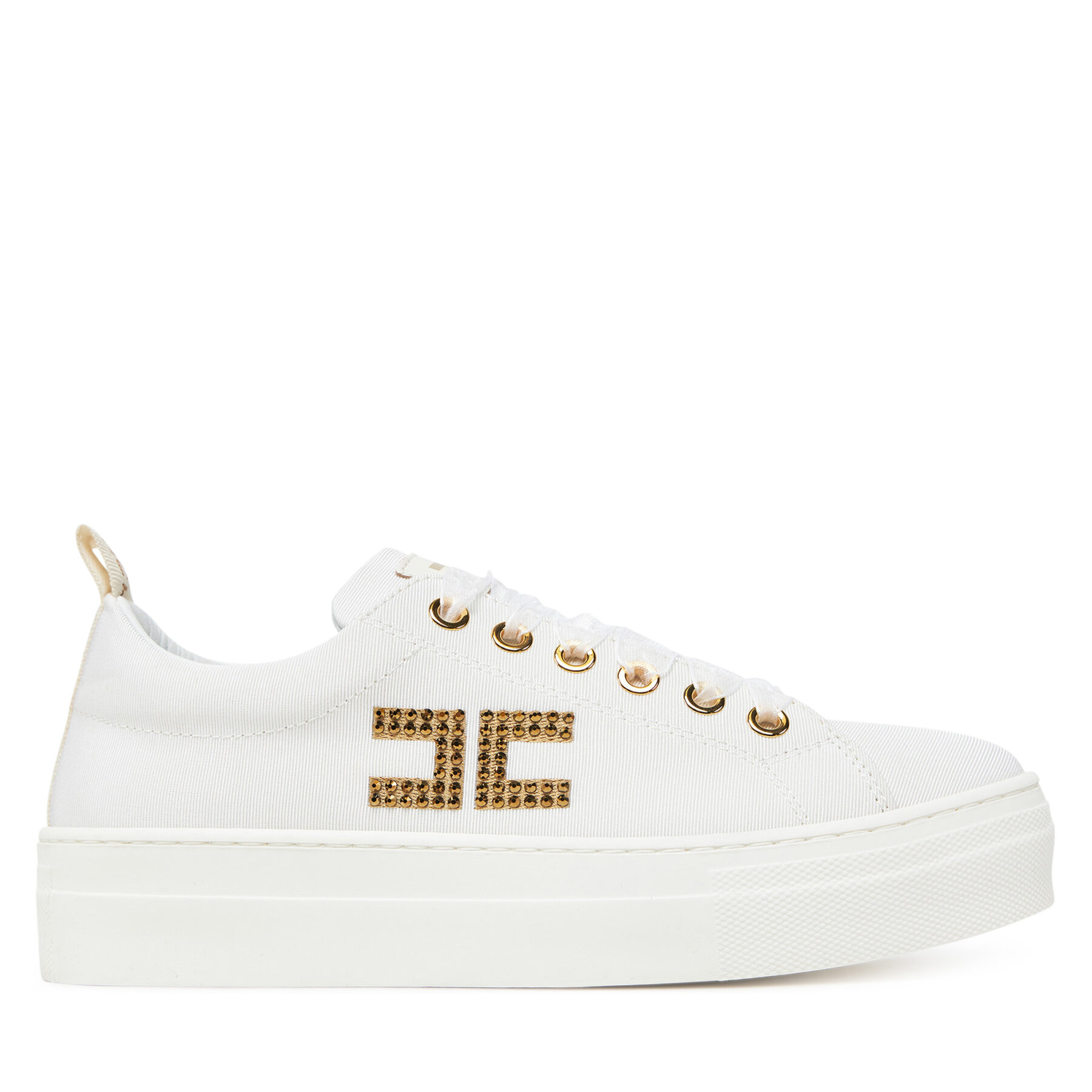 Dámske Sneakersy Elisabetta Franchi, Rozmer: 38, Biela, F4-A9E-0241 S