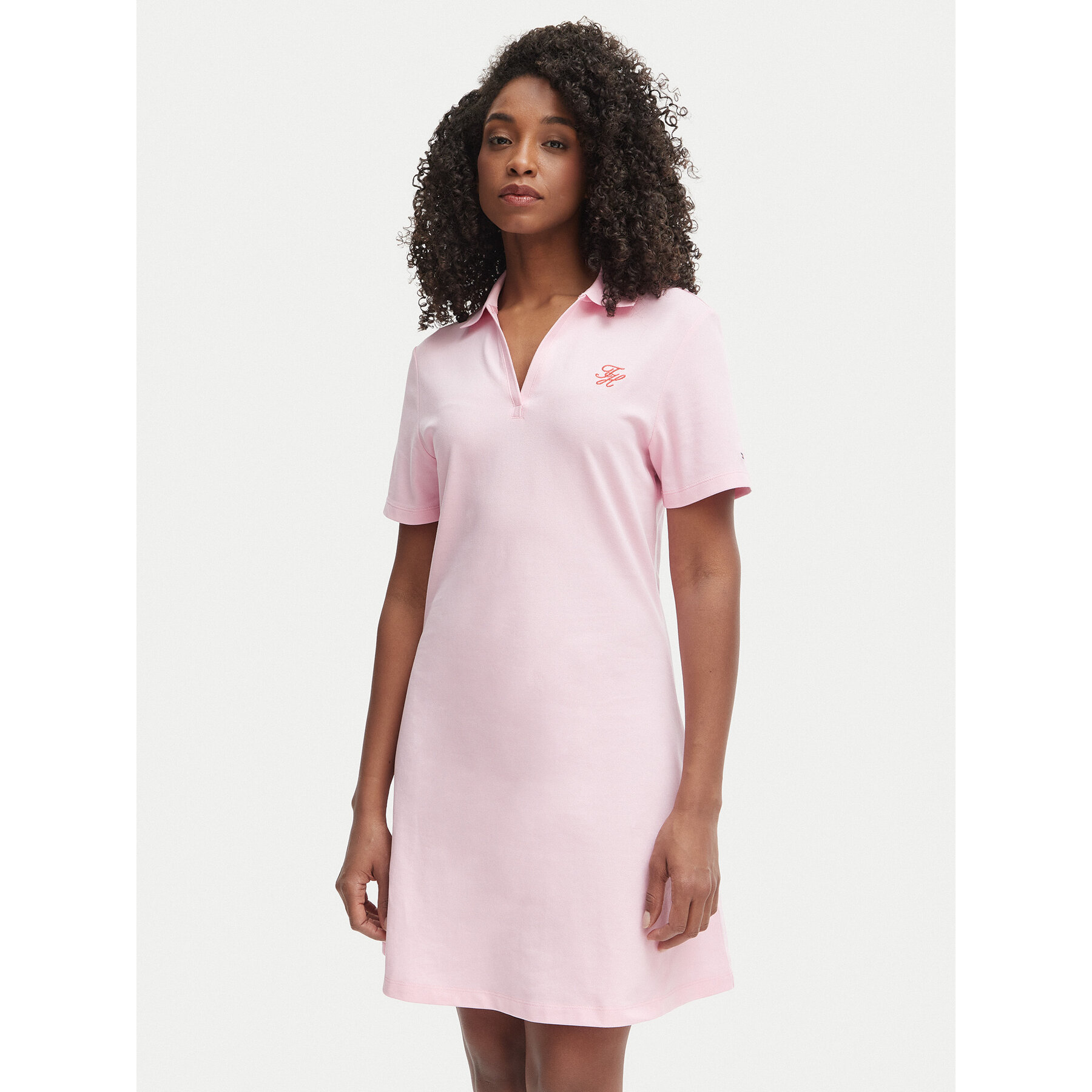 Tommy Hilfiger Kleid für den Alltag WW0WW48749 Hellrosa Regular Fit