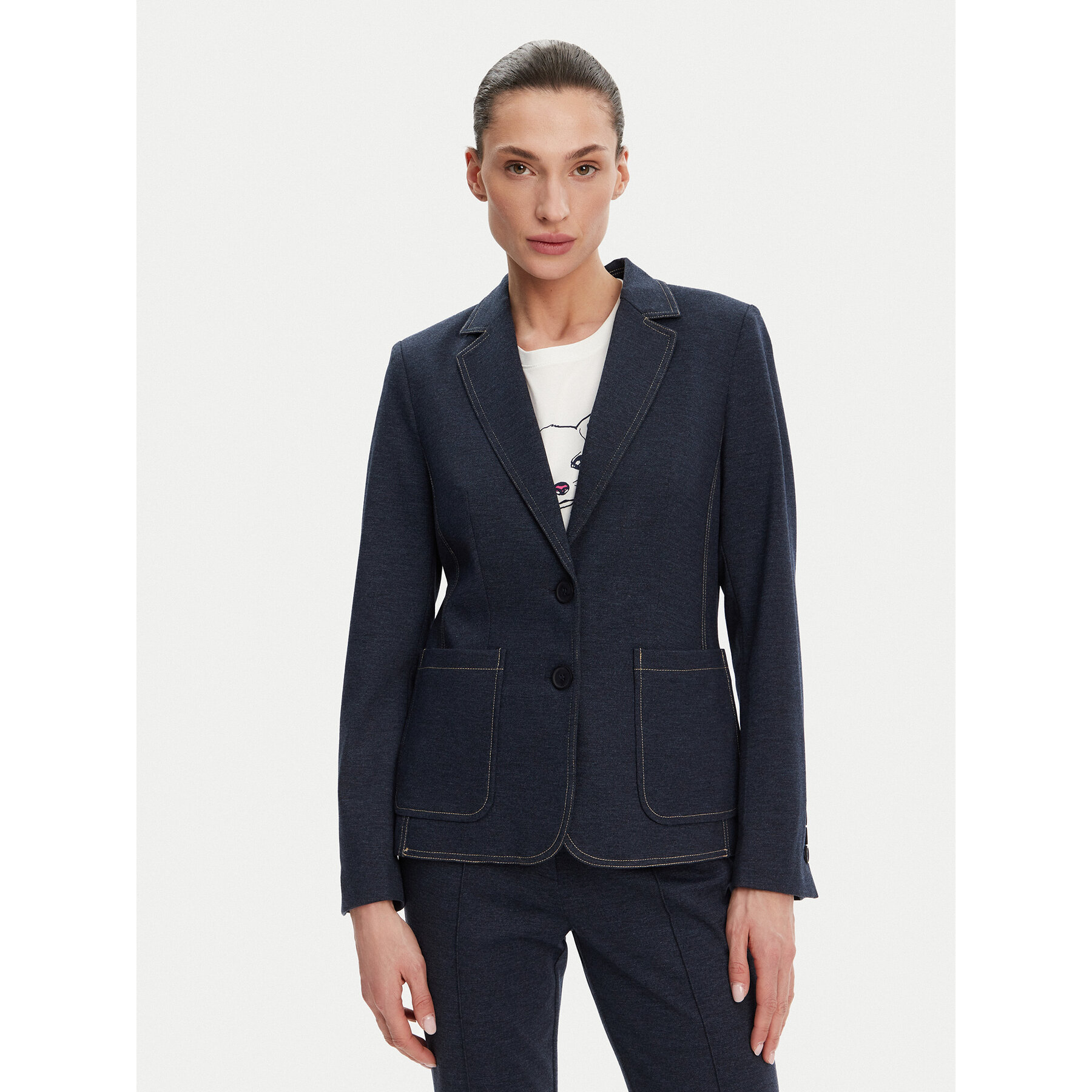 Olsen Sakko 15001470 Dunkelblau Regular Fit
