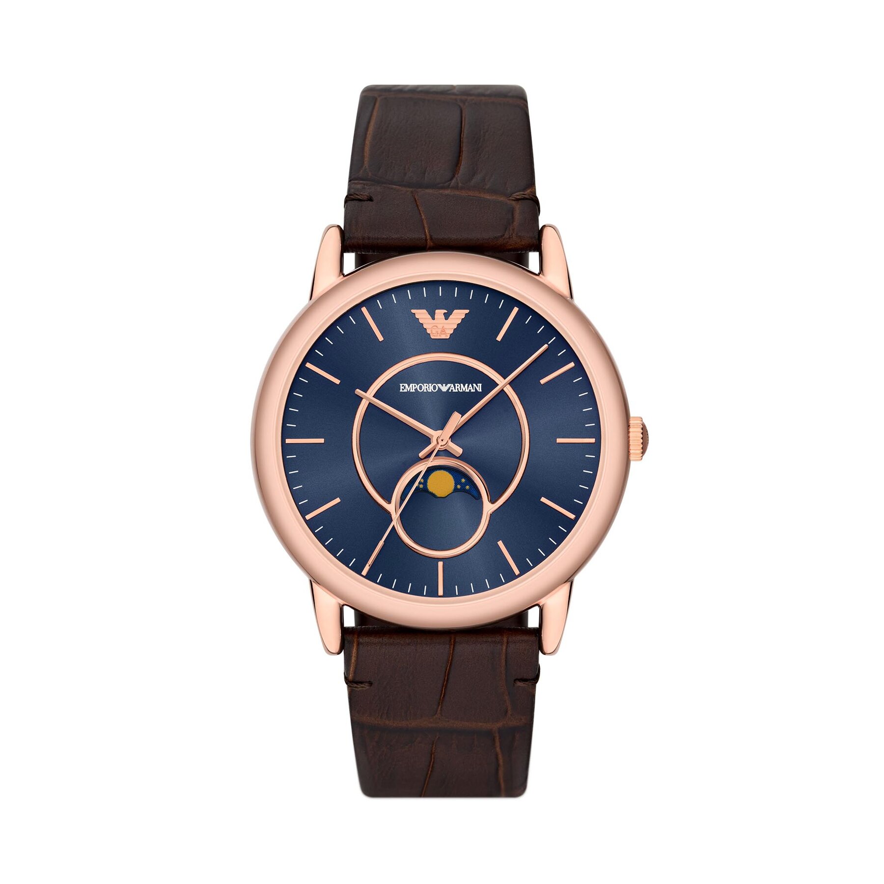 Emporio Armani Ρολόι Emporio Armani Luigi AR11566 Καφέ