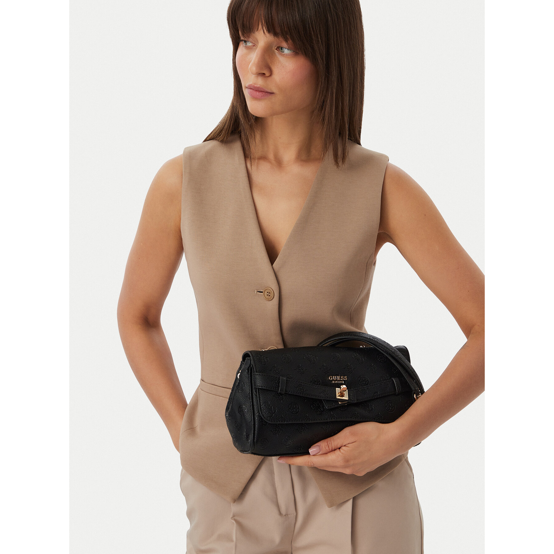Torbica Guess Ella Logo HWPD97 46210 Crna