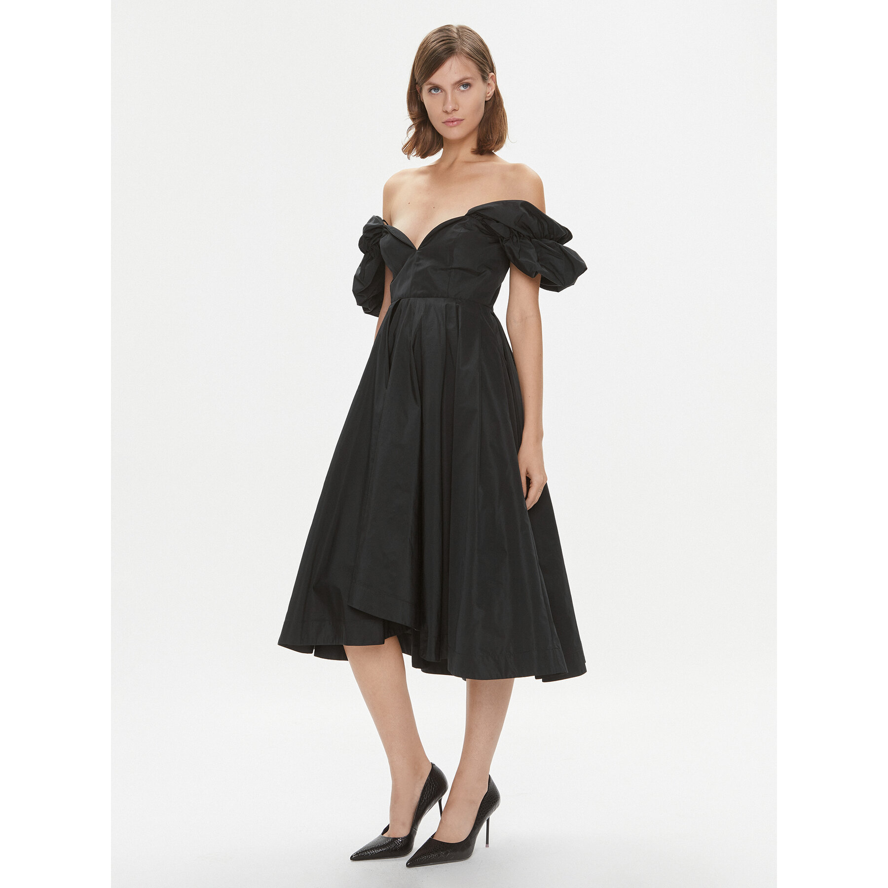 Pinko Coctailkleid Sorgente 101972 Y3LE Schwarz Regular Fit