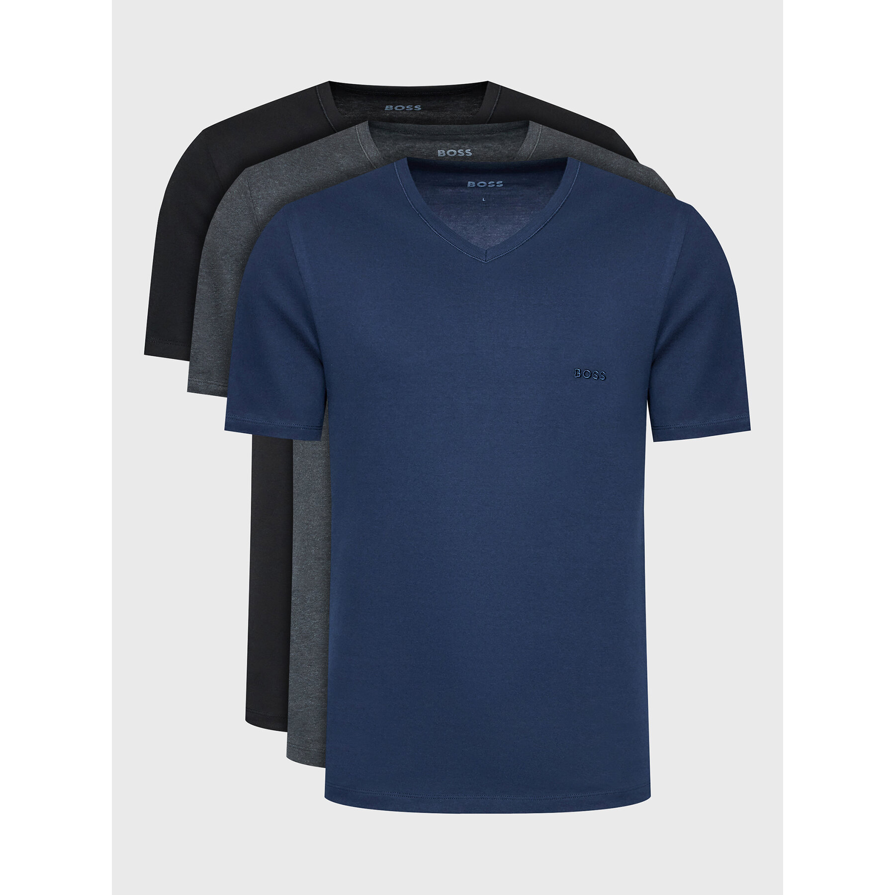 BOSS Komplet t-shirt majic﻿ Classic 50475285 Pisana Regular Fit