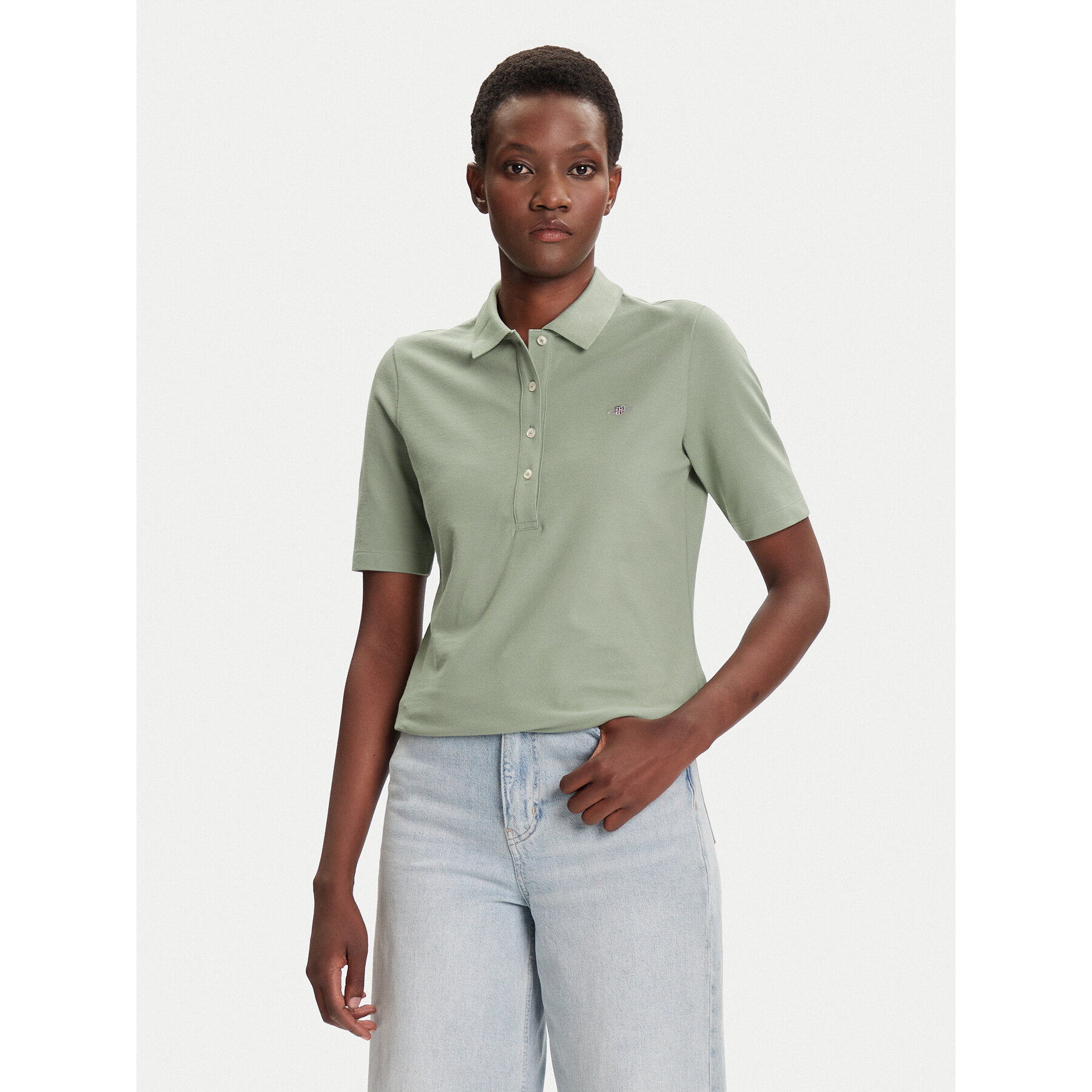 Gant Poloshirt Shield 4202231 Grün Slim Fit