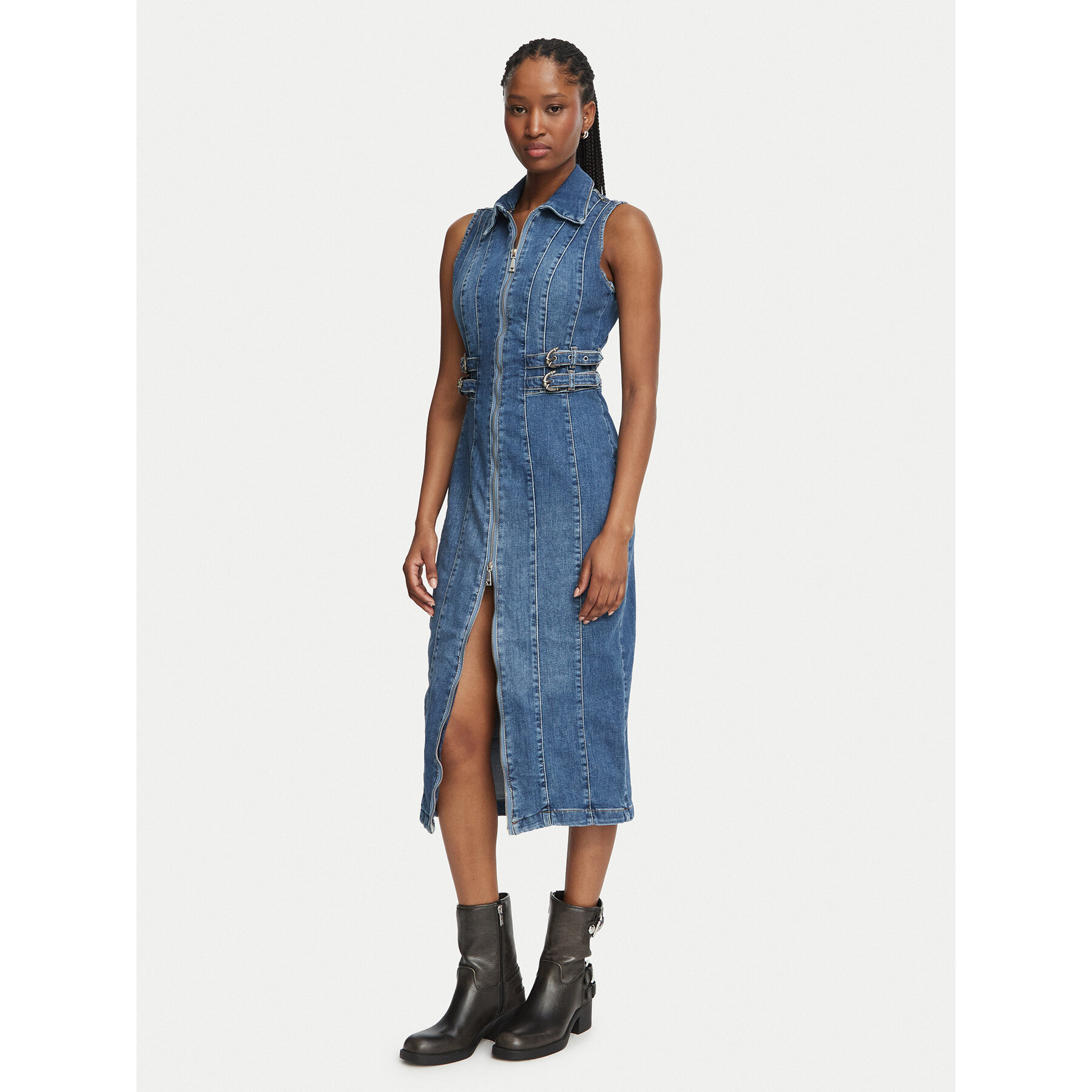 Guess Jeanskleid W6BK33 D2104 Blau Slim Fit