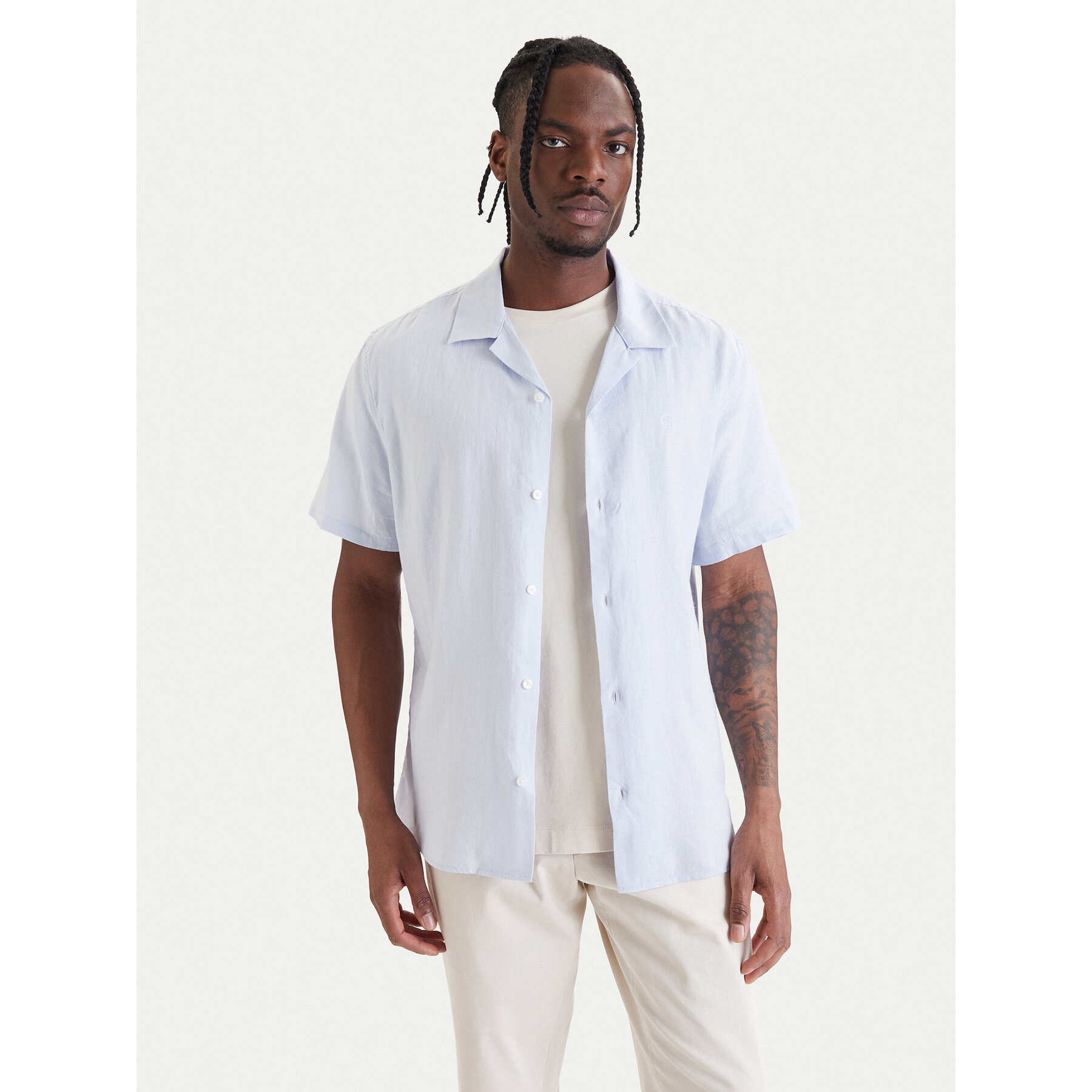 Calvin Klein Hemd LV04LF137G Violett Relaxed Fit