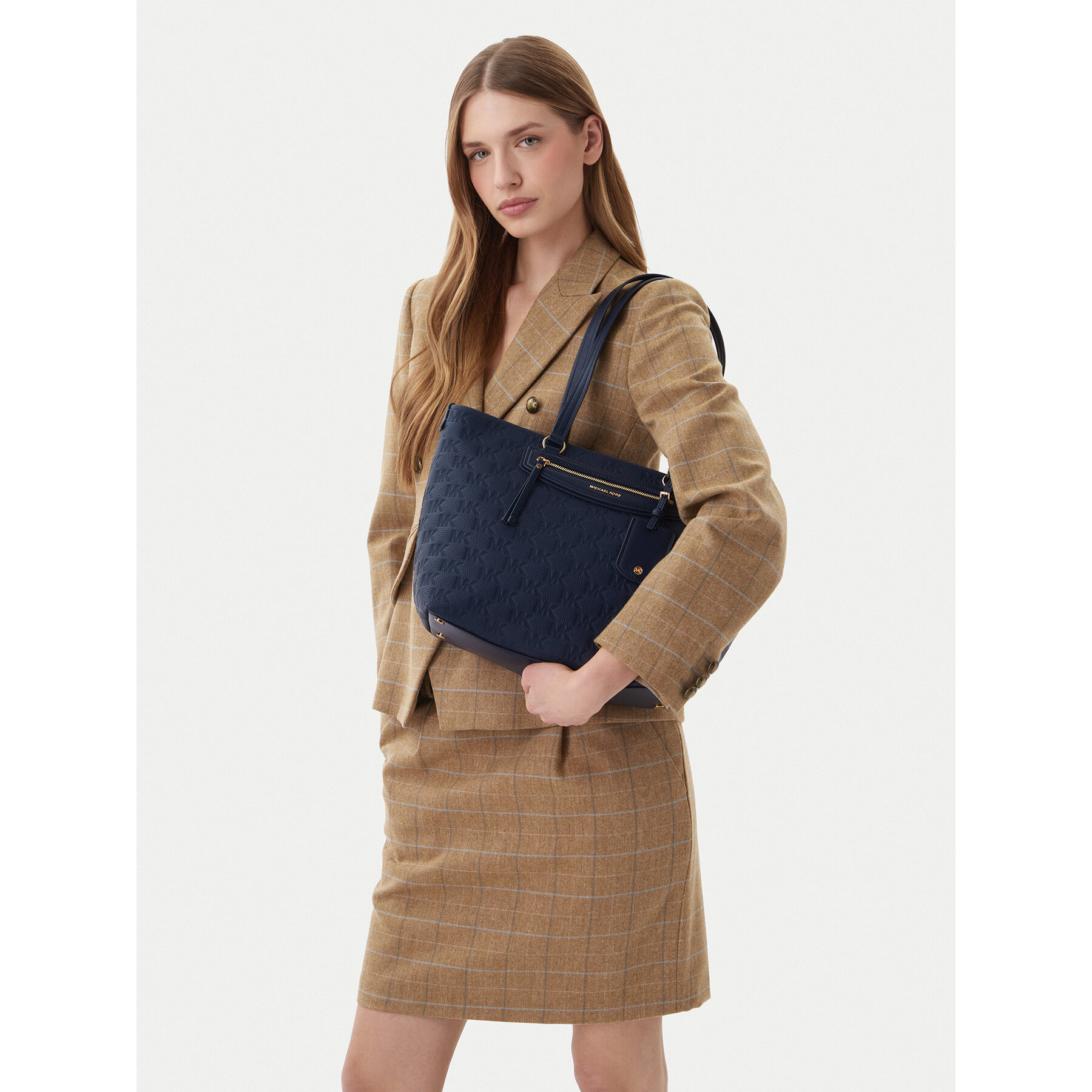 Geantă MICHAEL Michael Kors Jet Ser 30S6GTVT6B Bleumarin