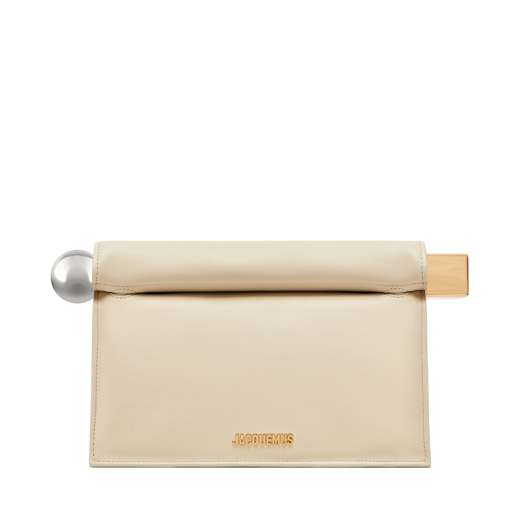 Kabelka JACQUEMUS La Pochette Rond 24E233BA356-3171 Écru