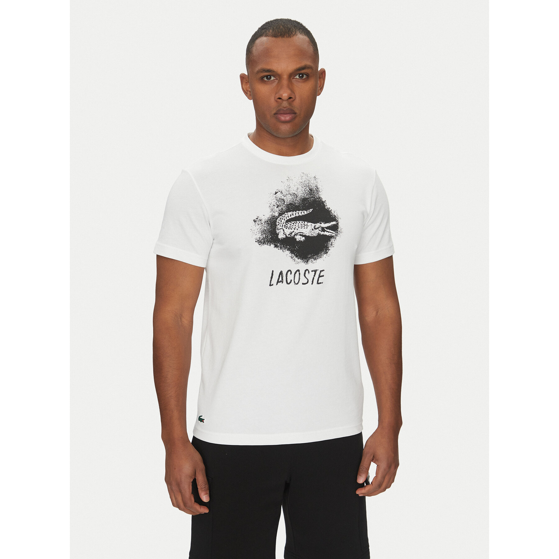 Lacoste T-Shirt TH8917 Λευκό Regular Fit