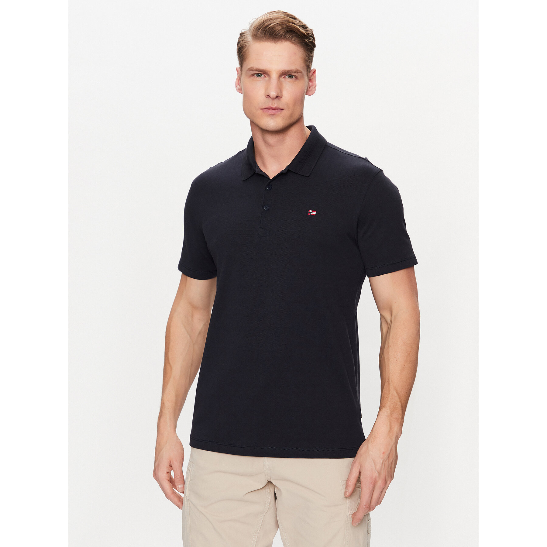 Napapijri Polo Ealis NP0A4H8B Σκούρο μπλε Regular Fit