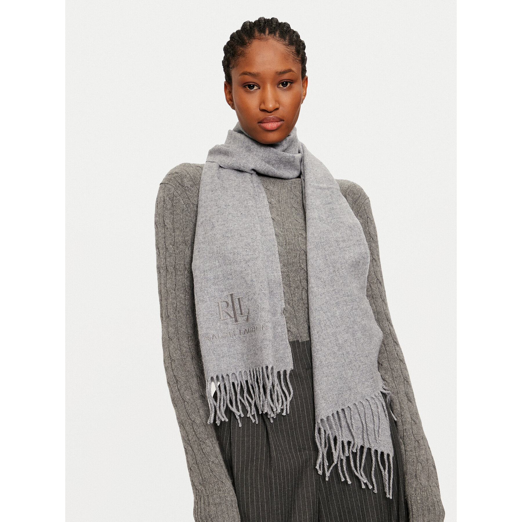 Šál LAUREN RALPH LAUREN 454960039005 Sivá