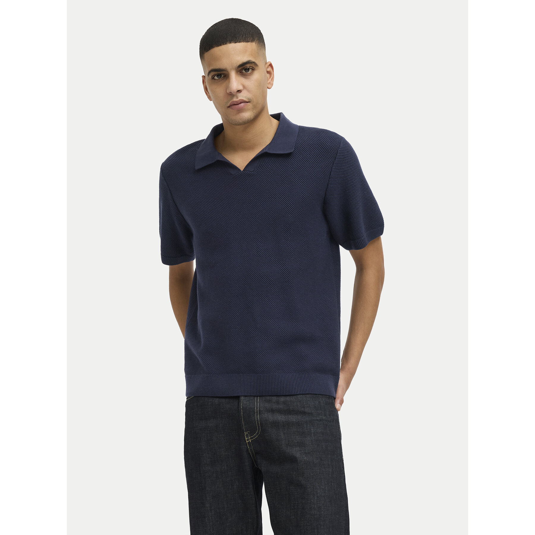 Jack & Jones Polo Ceaston 12273012 Σκούρο μπλε Regular Fit